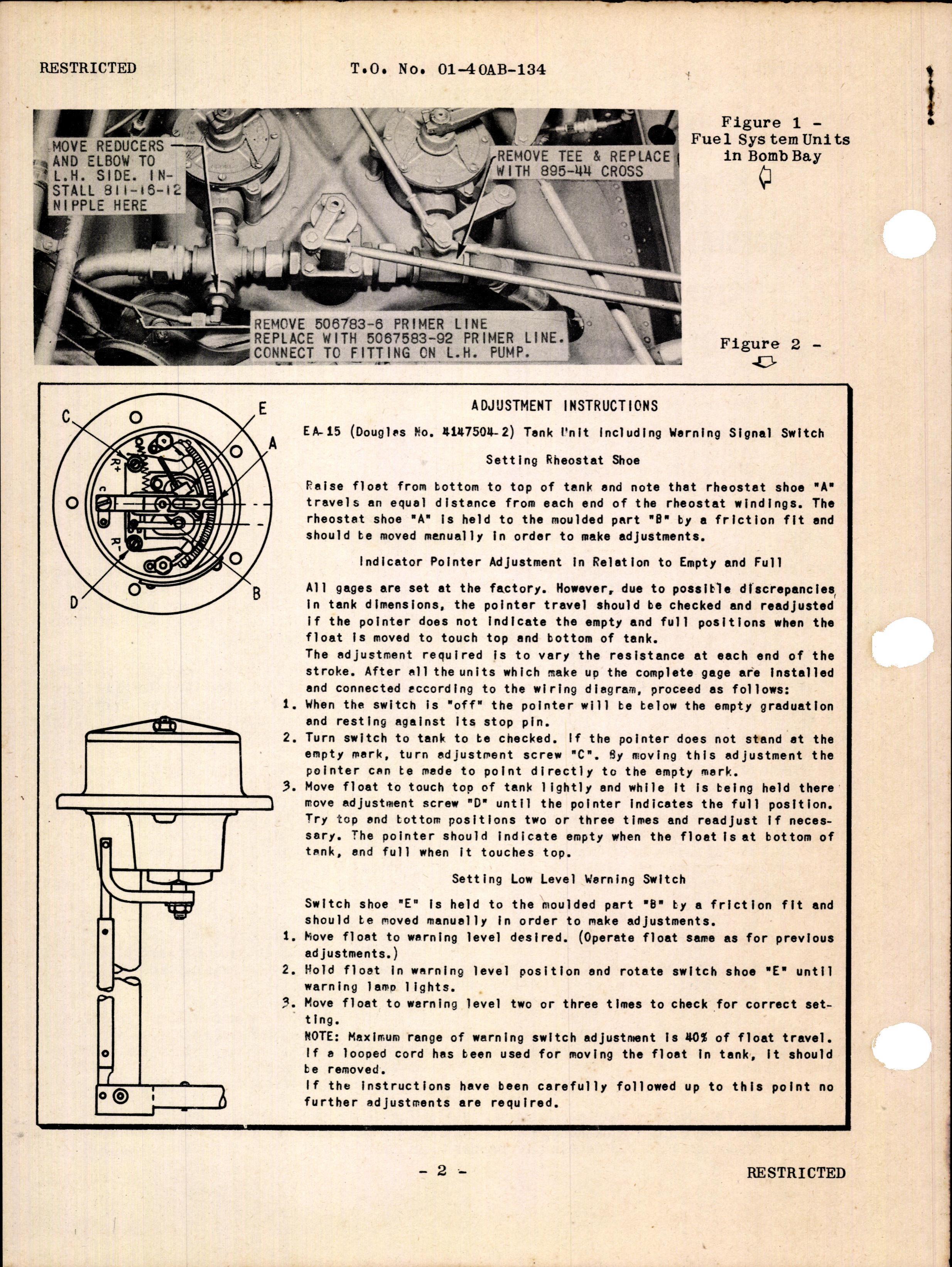 Sample page 2 from AirCorps Library document: Installation of Bomb Bay Fuel Tanks for RA-20A
