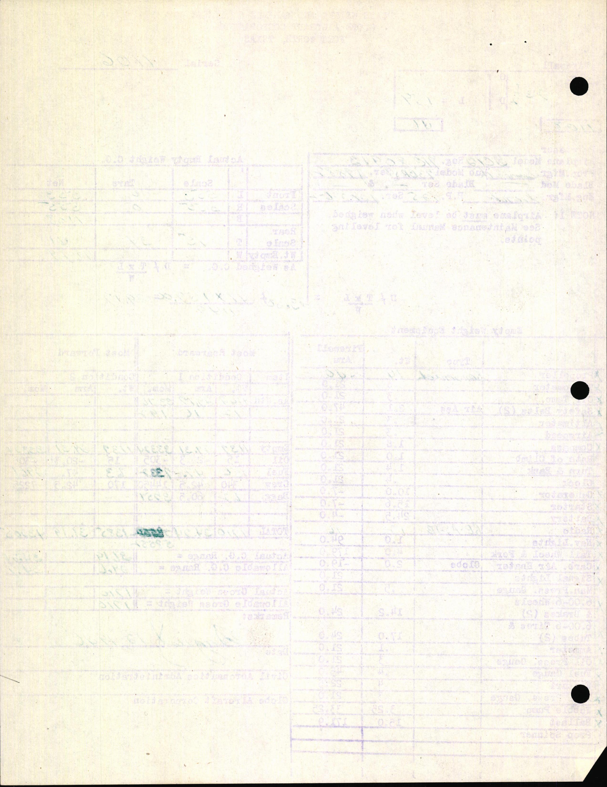 Sample page 6 from AirCorps Library document: Technical Information for Serial Number 1106