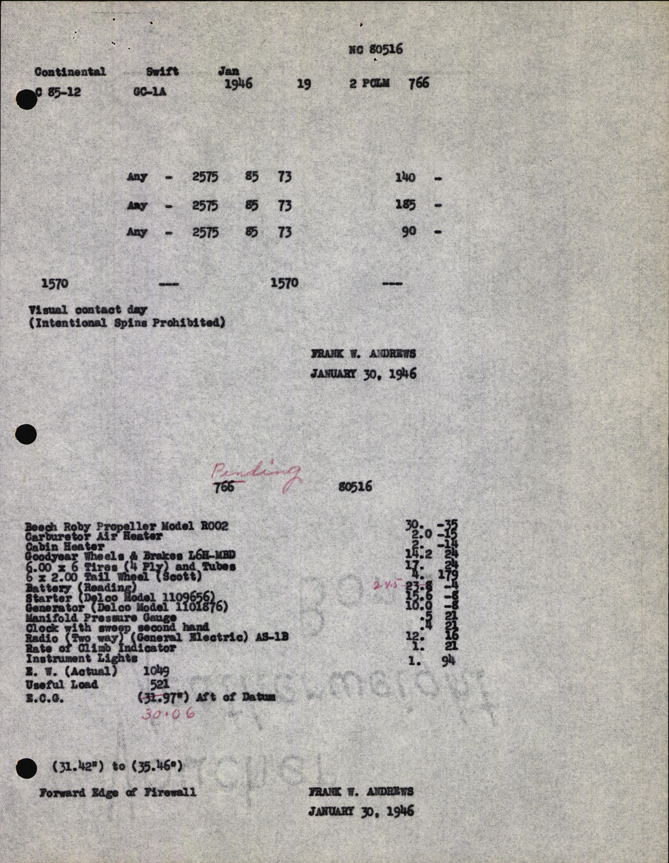 Sample page 5 from AirCorps Library document: Technical Information for Serial Number 19