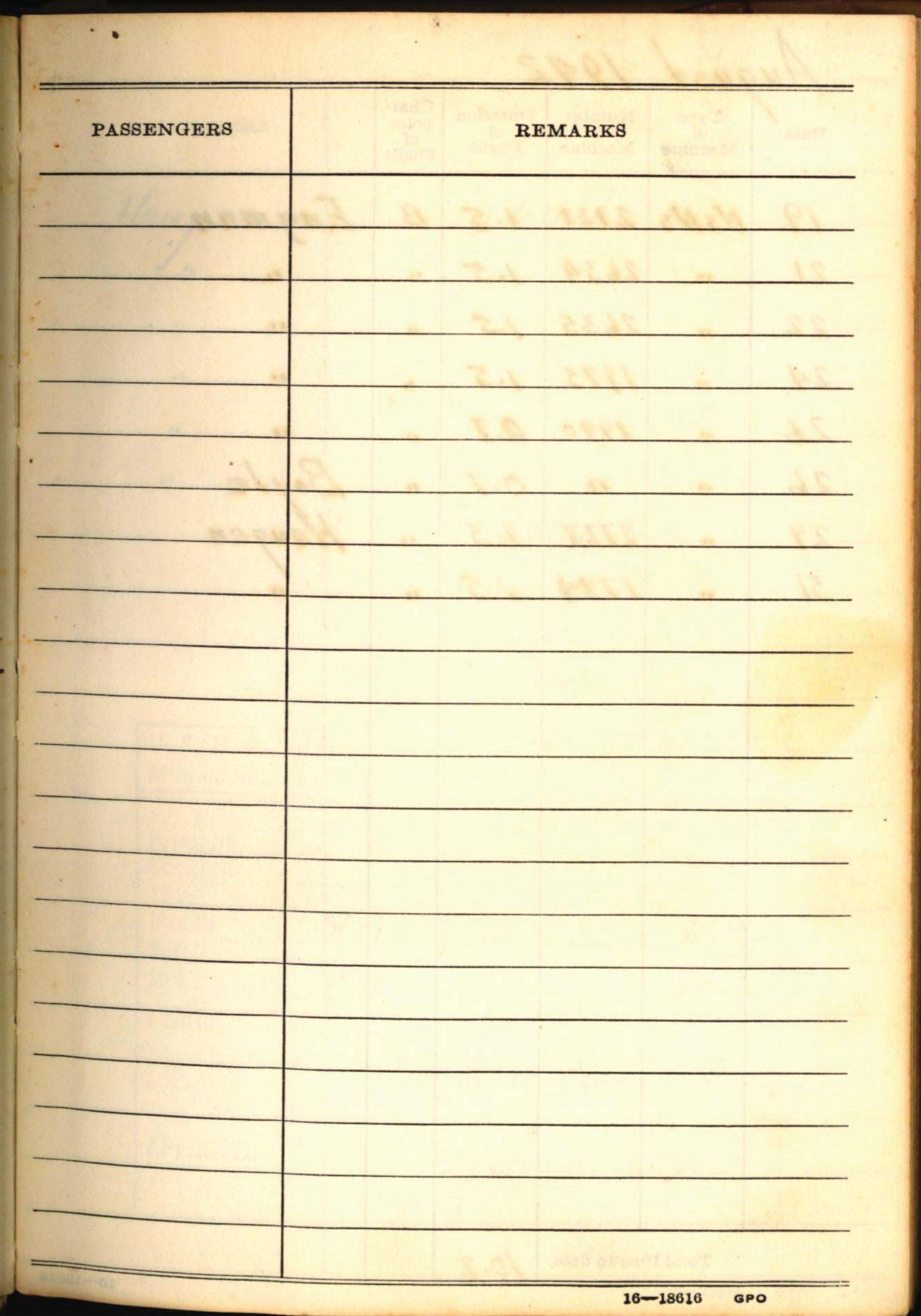 Sample page 6 from AirCorps Library document: 1st Lt. Gordon S. Haugen Flight Log