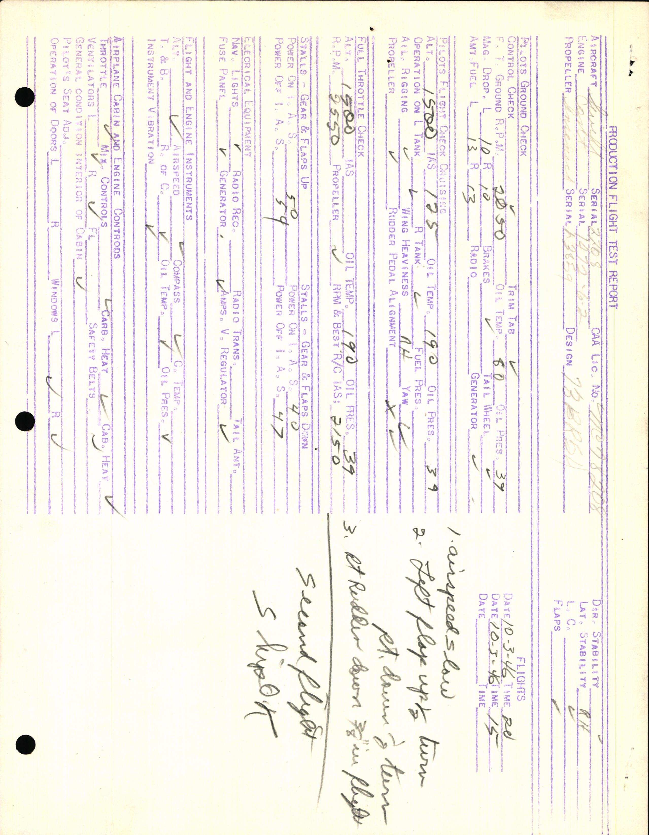 Sample page 3 from AirCorps Library document: Technical Information for Serial Number 2208