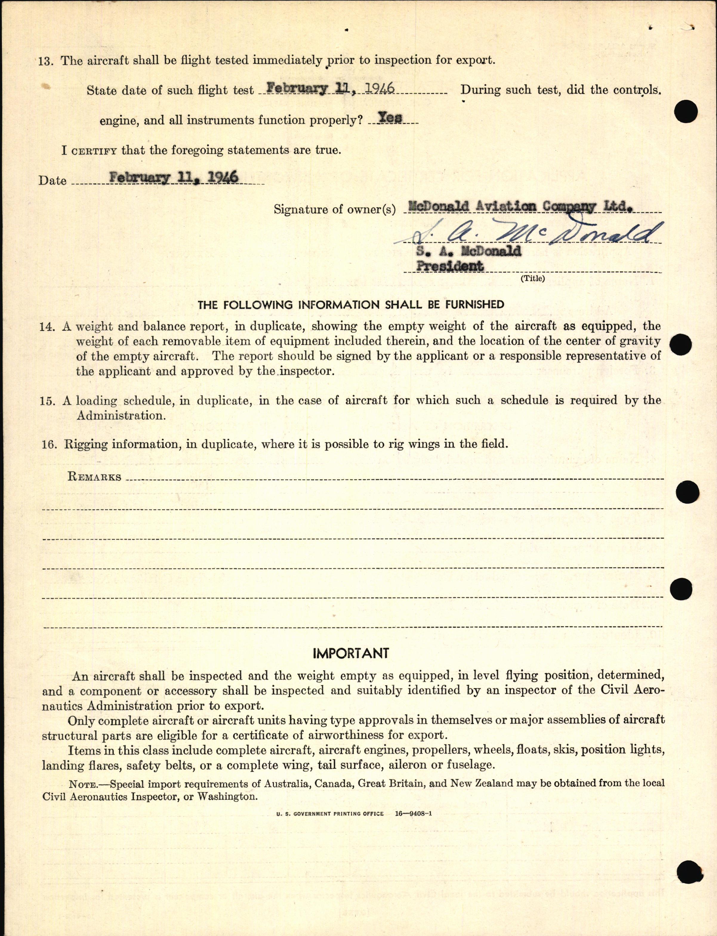 Sample page 4 from AirCorps Library document: Technical Information for Serial Number 24