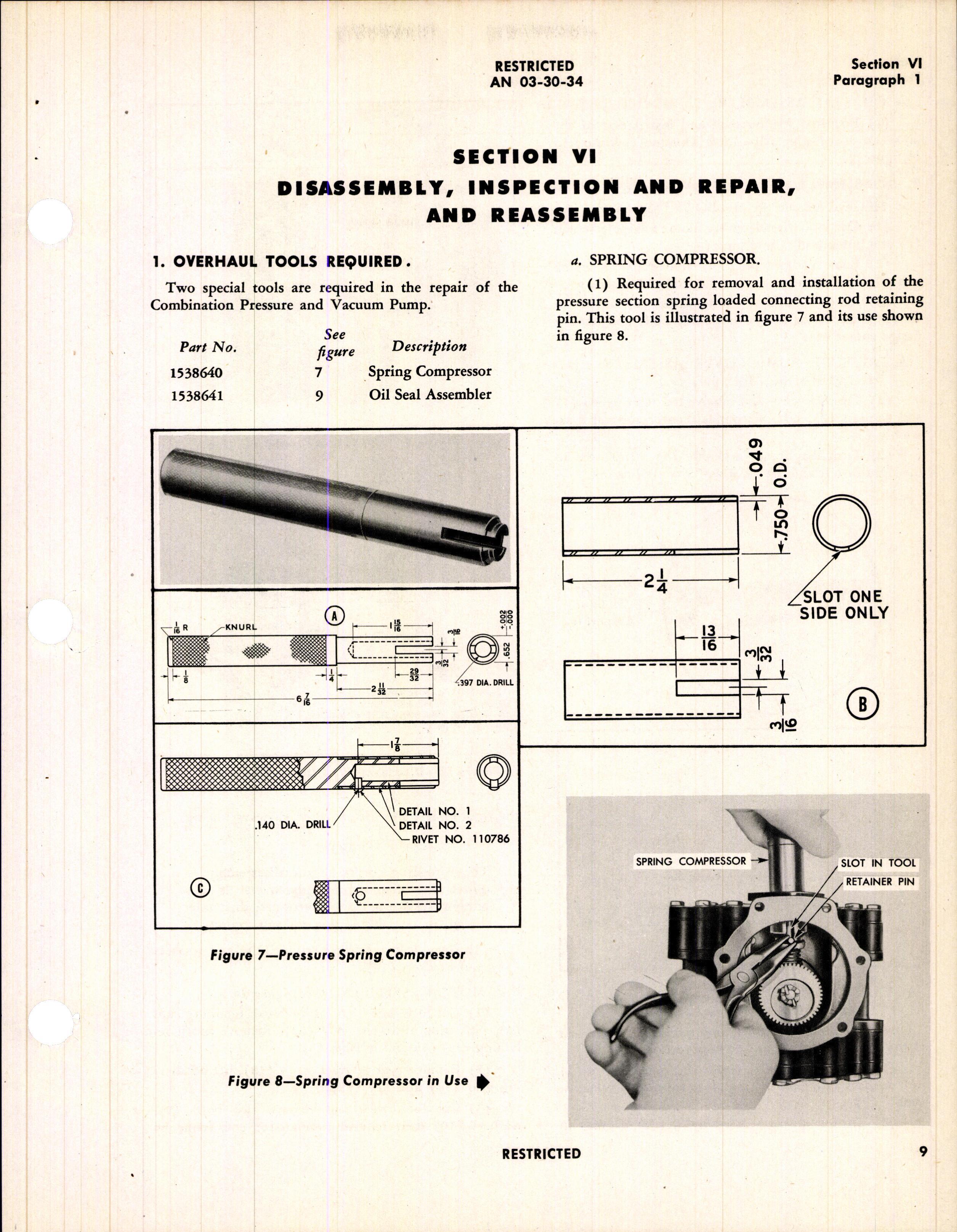 Sample page 13 from AirCorps Library document: Handbook of Instructions with Parts Catalog for Combination Pressure and Vacuum Pump