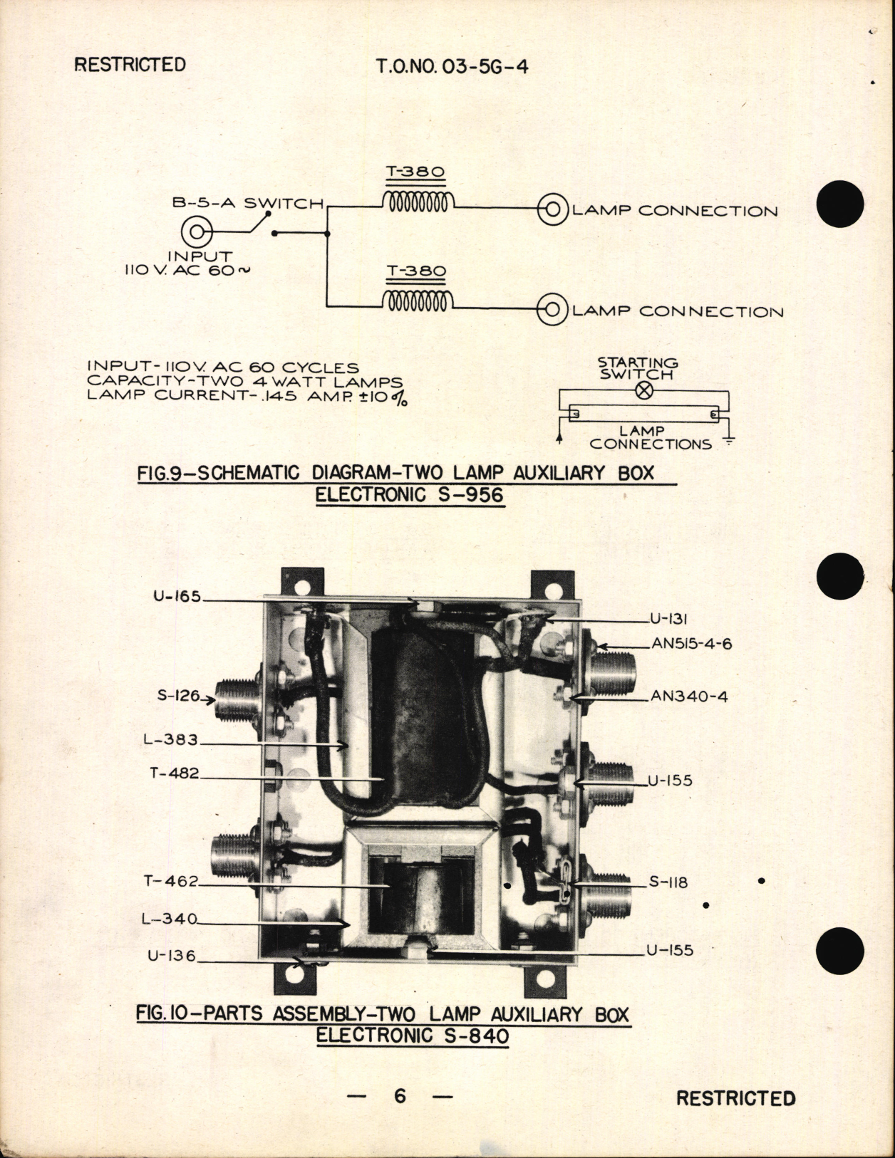 Sample page 8 from AirCorps Library document: Preliminary Handbook of Instructions with Parts Catalog for Fluorescent Lamp Auxiliary Box Assemblies S-840, S-841, S-879, and S-956
