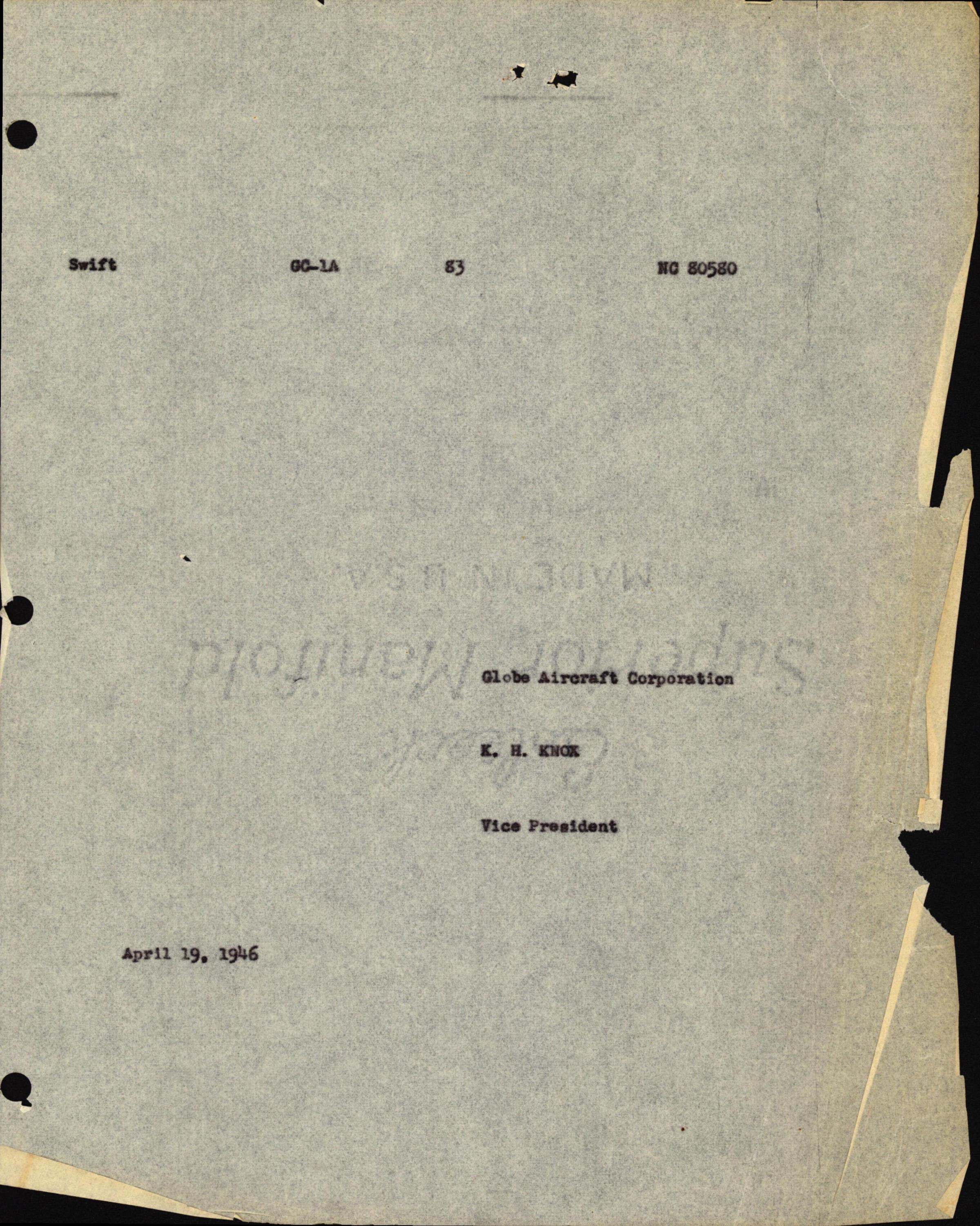 Sample page 5 from AirCorps Library document: Technical Information for Serial Number 83