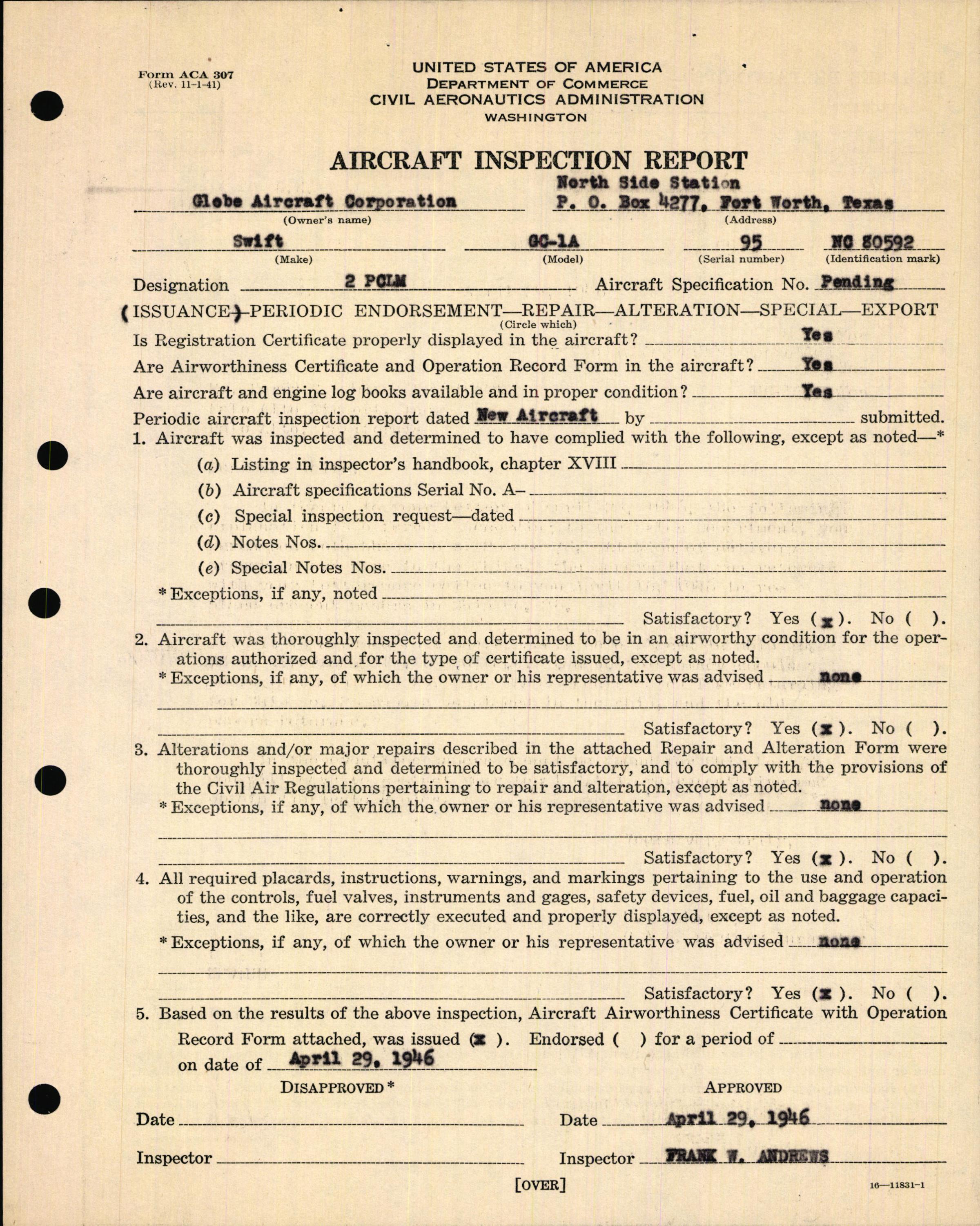 Sample page 9 from AirCorps Library document: Technical Information for Serial Number 95