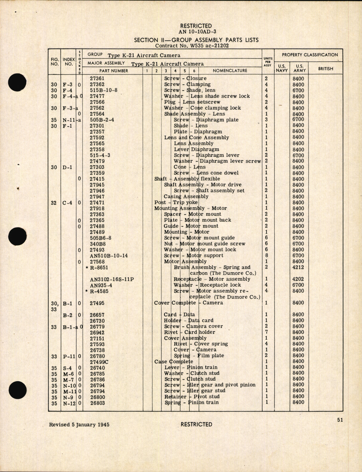 Sample page 7 from AirCorps Library document: Handbook of Instructions with Parts Catalog for Army Type K-21 Aircraft Camera