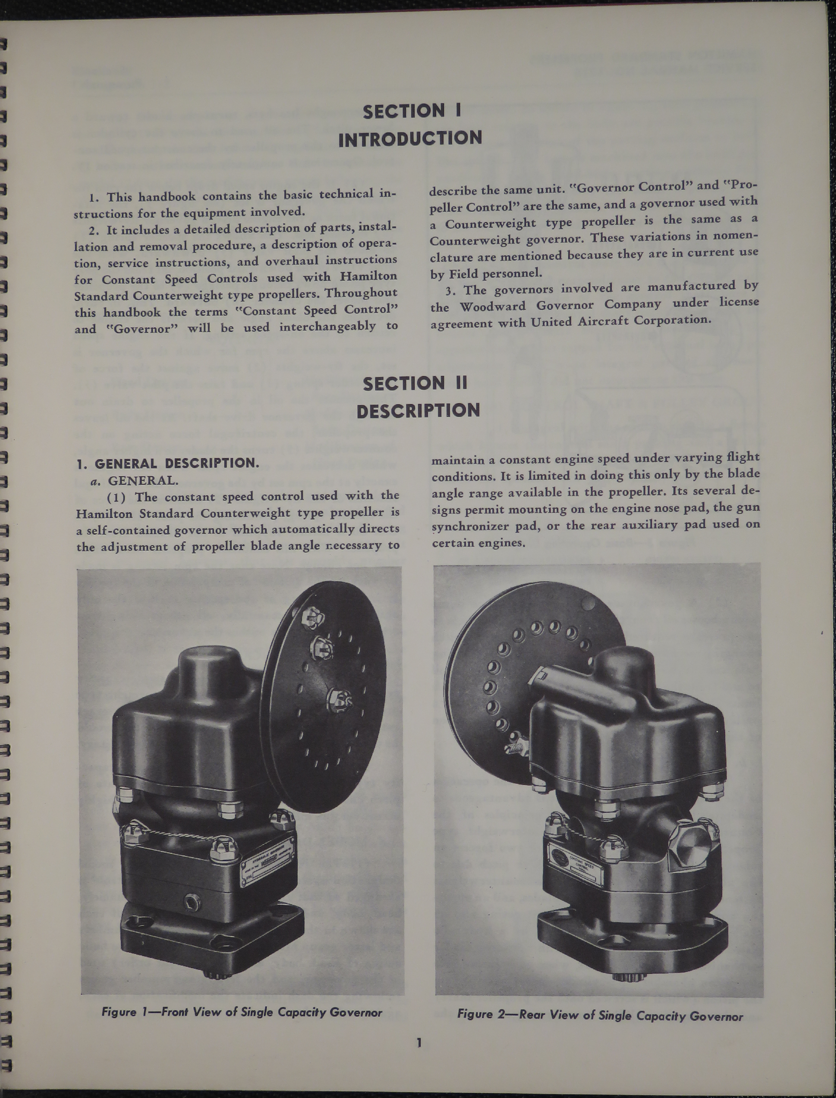 Sample page 7 from AirCorps Library document: Service Manual for Counterweight Propeller Governors