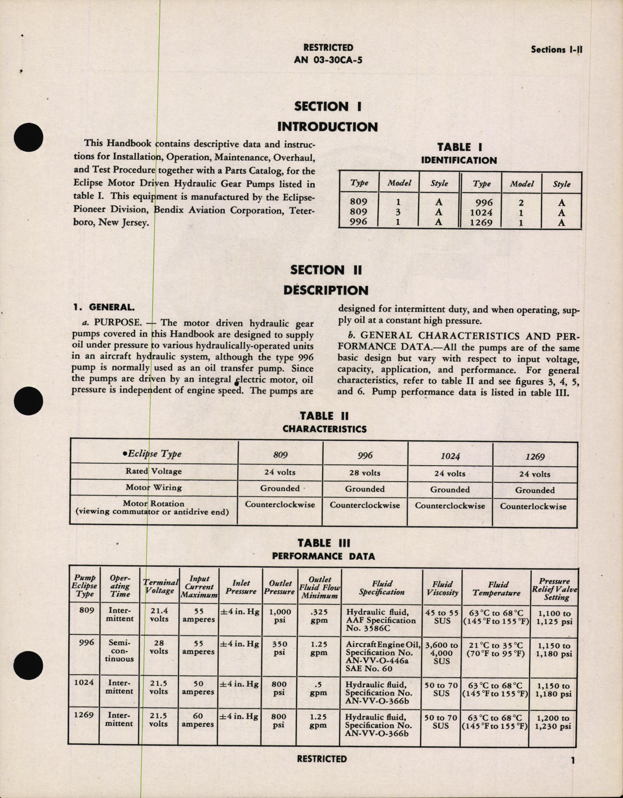 Sample page 5 from AirCorps Library document: Operation, Service, & Overhaul Inst w/ Parts Catalog for Motor Driven Hydraulic Gear Pumps