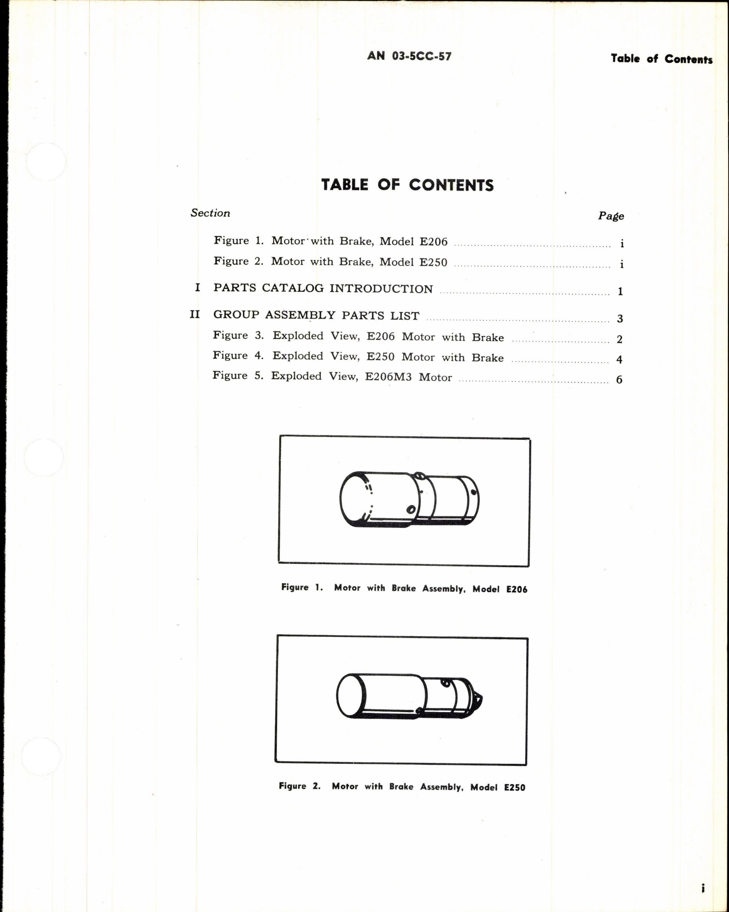 Sample page 3 from AirCorps Library document: Parts Catalog for Airborne Accessories Electric Motors