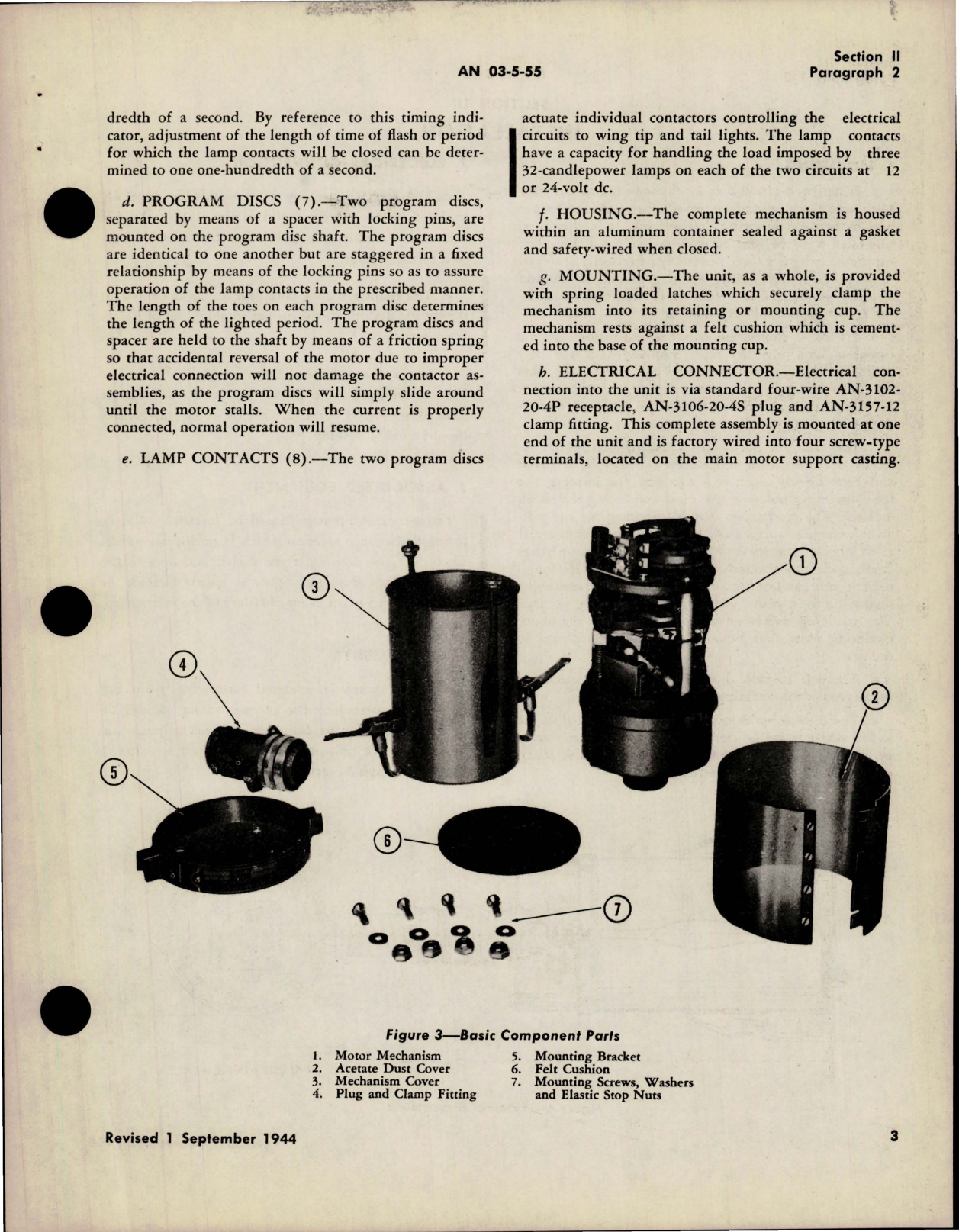 Sample page 7 from AirCorps Library document: Handbook of Instructions with Parts Catalog for Aircraft Flasher Mechanism - Types FA-121 and FA-122