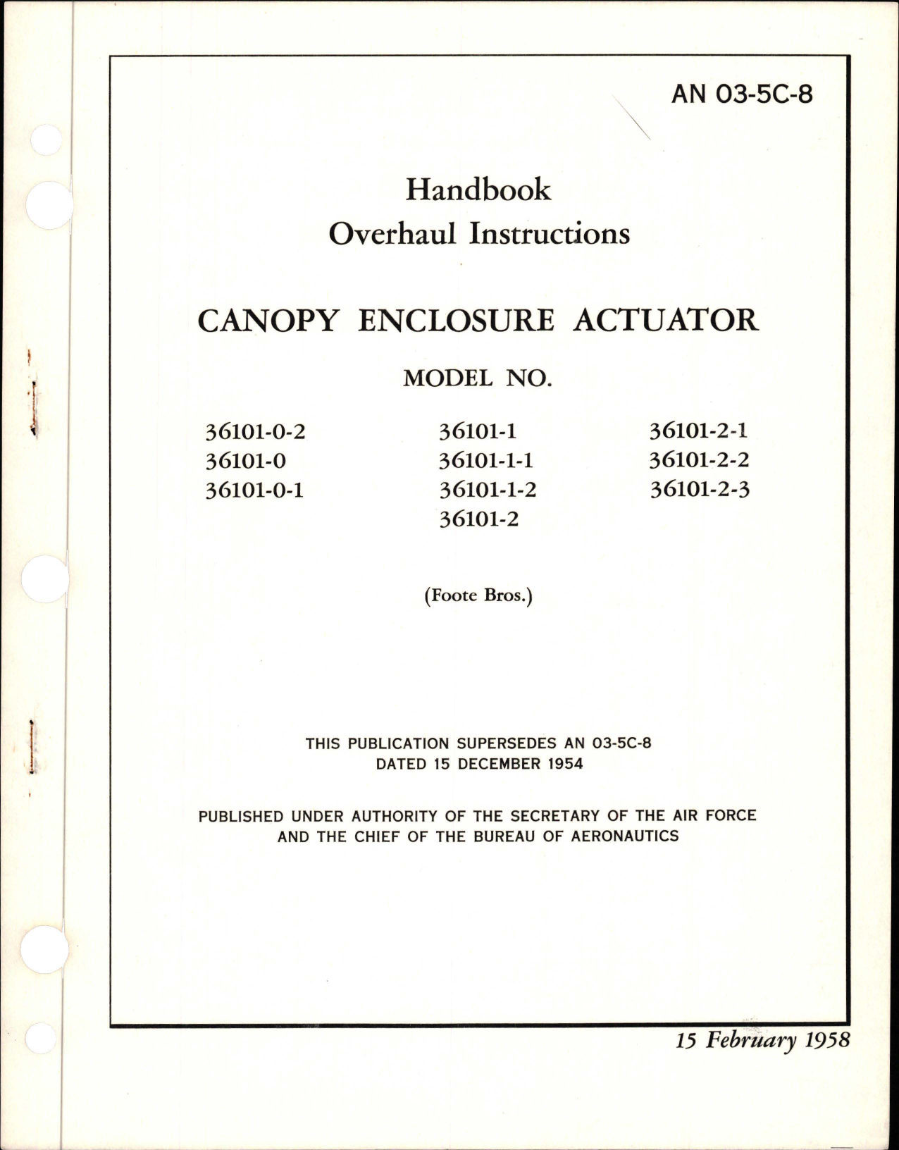 Sample page 1 from AirCorps Library document: Overhaul Instructions for Canopy Enclosure Actuator 