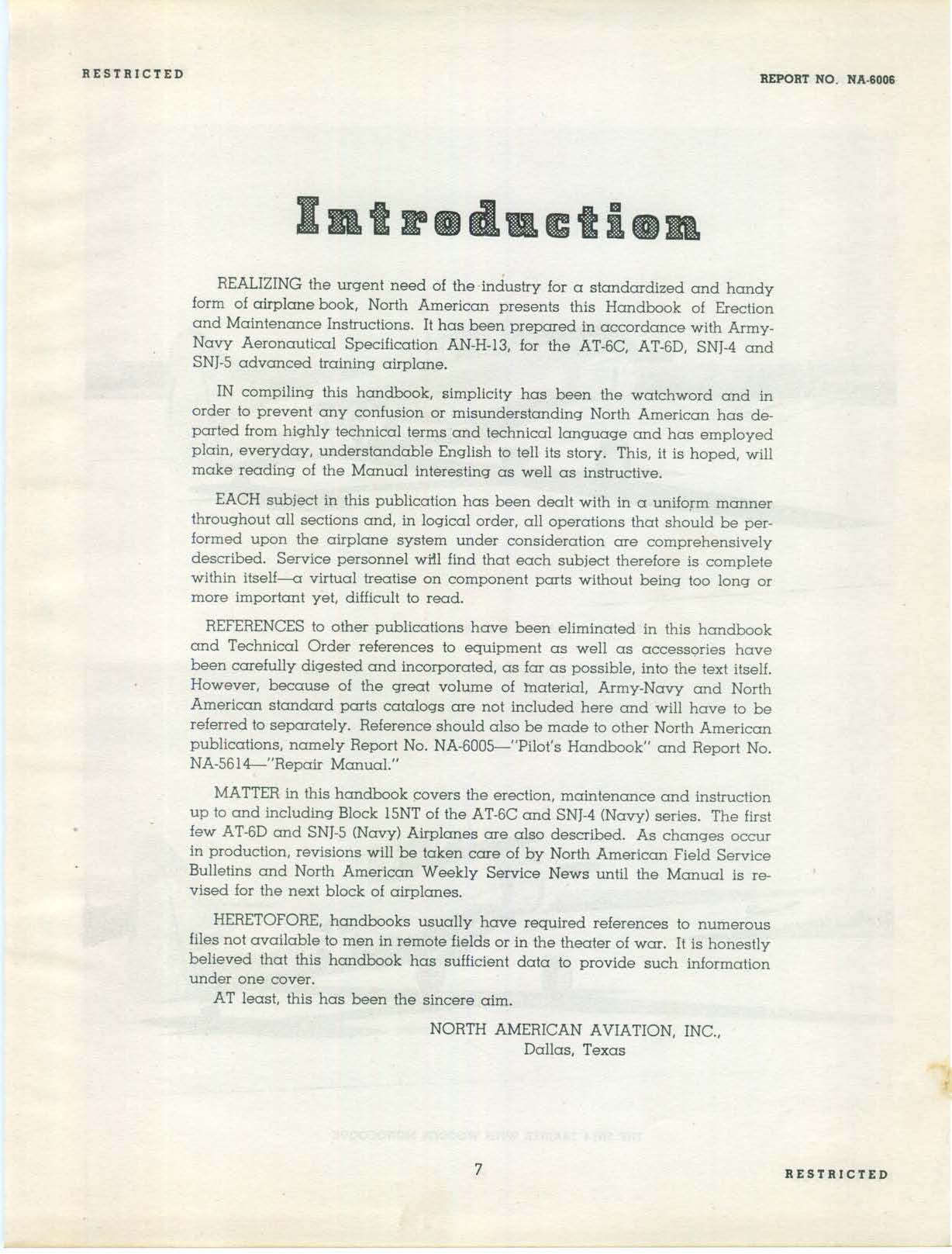 Sample page 9 from AirCorps Library document: Erection and Maintenance Instructions for Texan AT-6C, AT-6D, SNJ-4 and SNJ-5