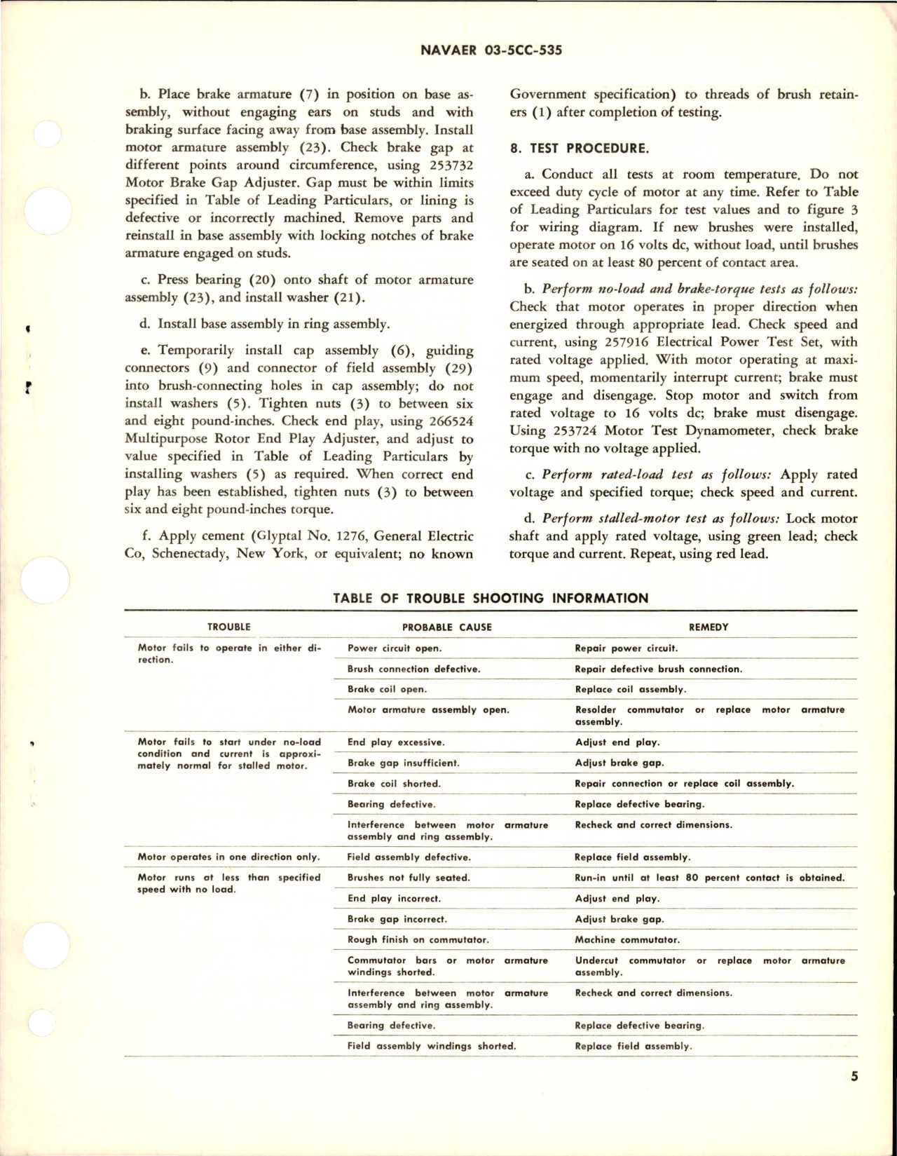 Sample page 5 from AirCorps Library document: Overhaul Instructions with Parts Breakdown for Direct Current Motor - Parts 32741 and 32741-1