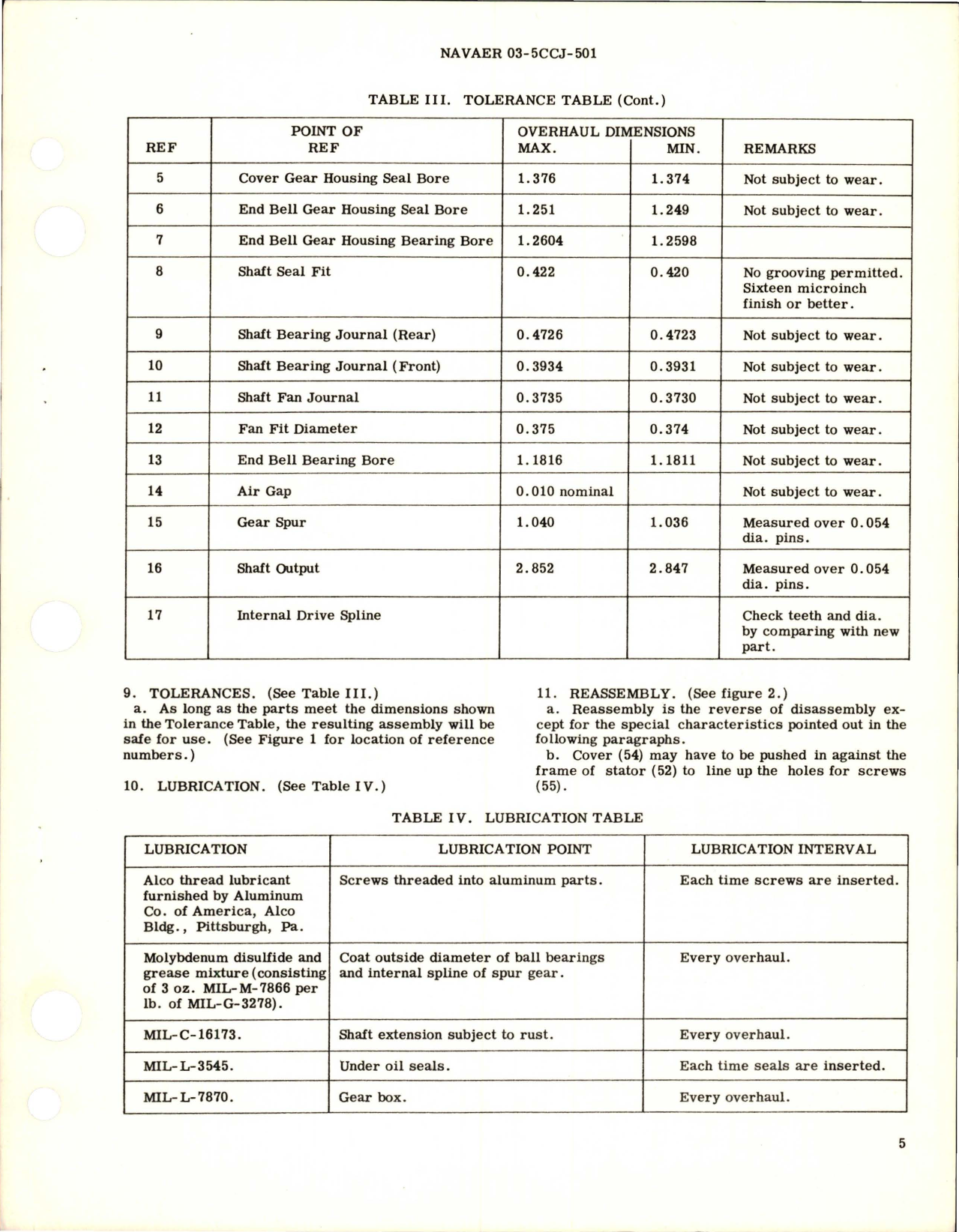 Sample page 5 from AirCorps Library document: Overhaul Instructions with Parts Breakdown for AC Motor - Part A42A9212