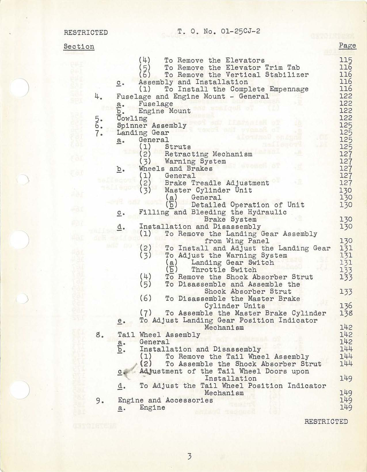 Sample page 7 from AirCorps Library document: Service Instructions for P-40E-1 Fighter