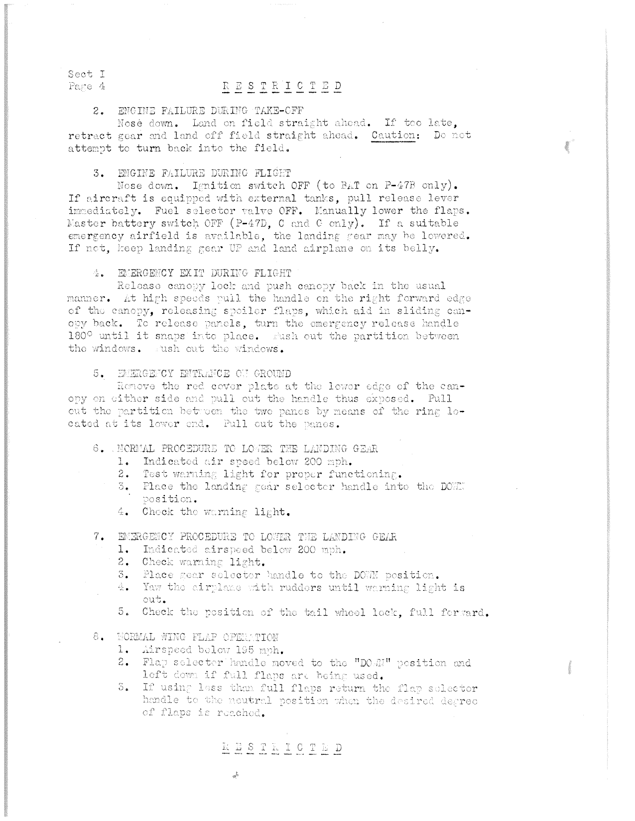 Sample page 5 from AirCorps Library document: Flight Manual for the P-47