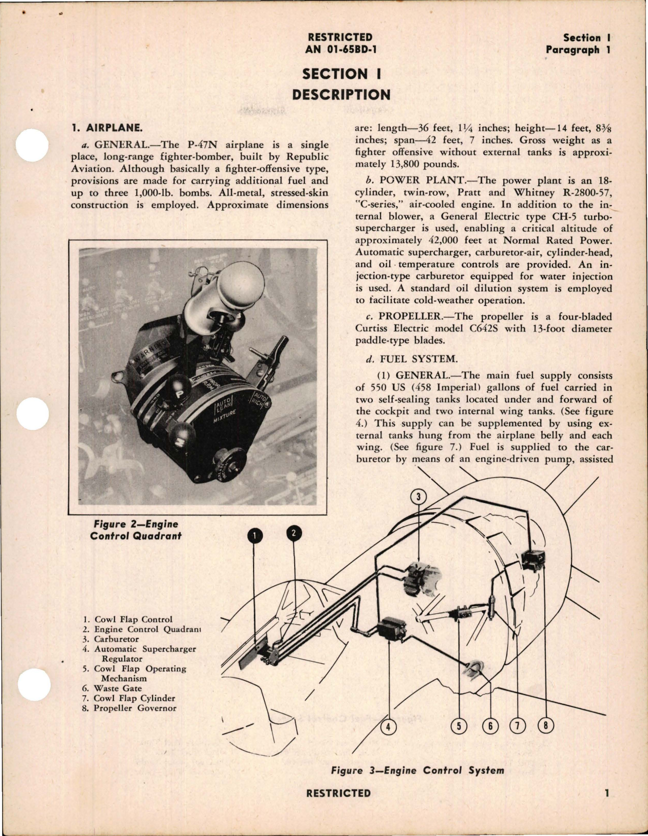 Sample page 5 from AirCorps Library document: Pilot's Flight Operating Instructions for P-47N