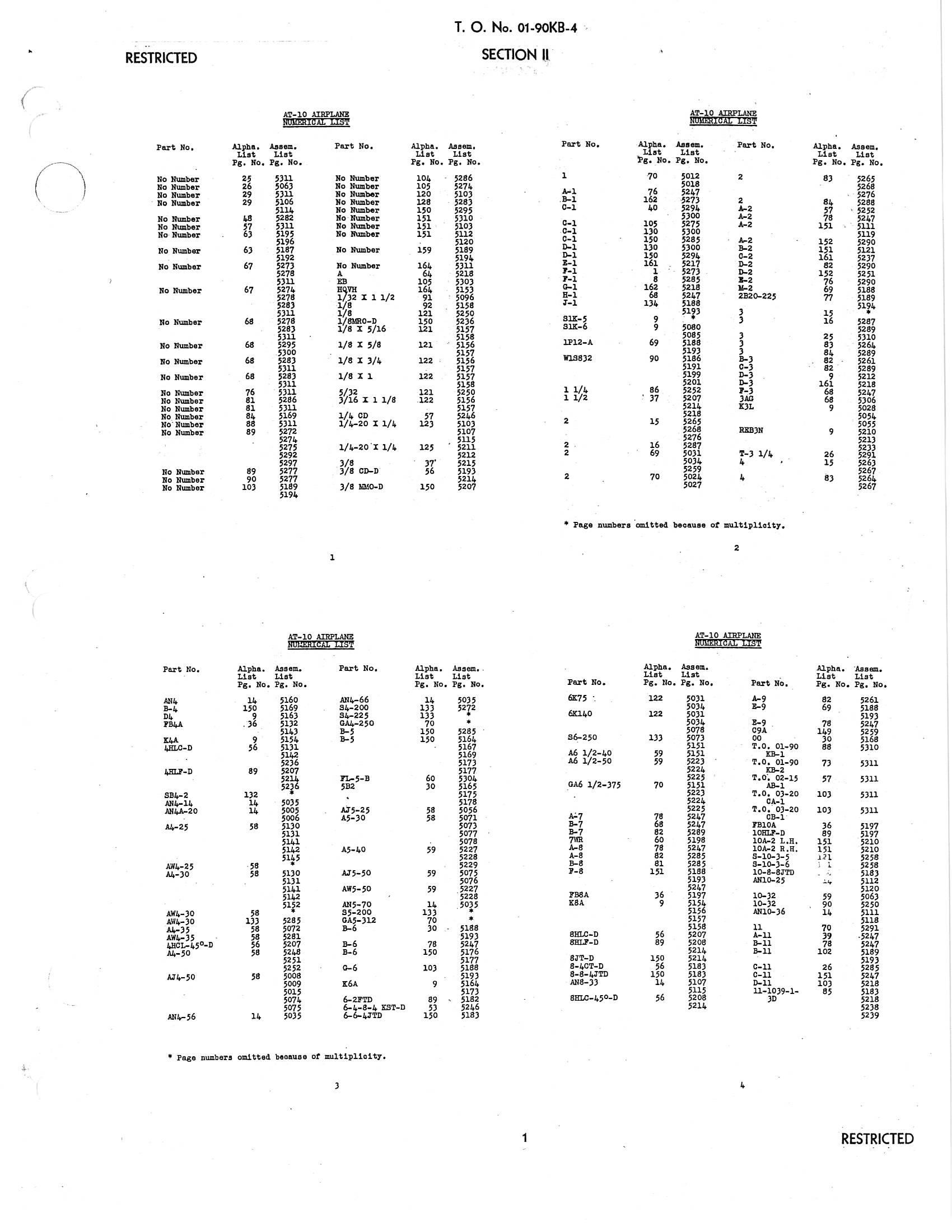 Sample page  4 from AirCorps Library document: AT-10 Parts Catalog