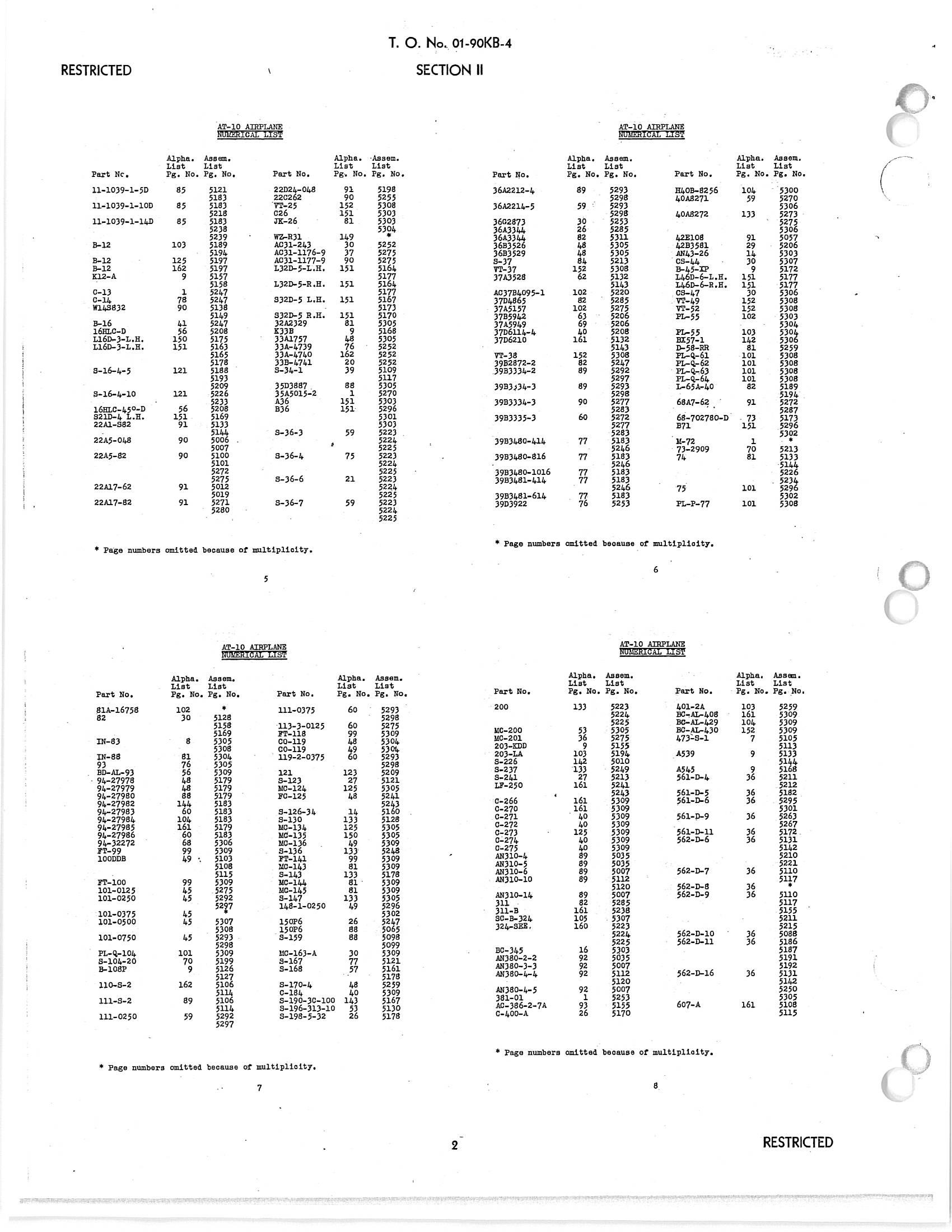 Sample page  5 from AirCorps Library document: AT-10 Parts Catalog