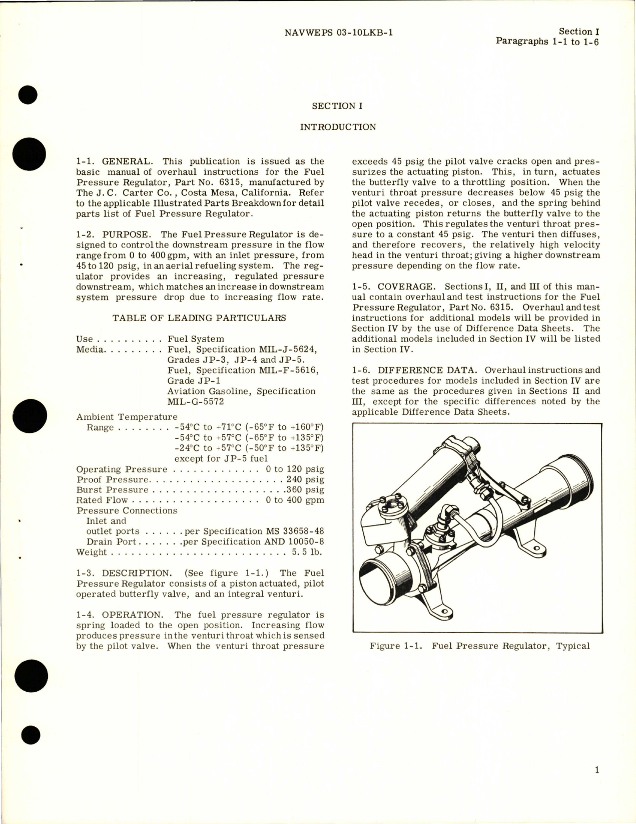 Sample page 5 from AirCorps Library document: Overhaul Instructions for Fuel Pressure Regulator - Part 6315