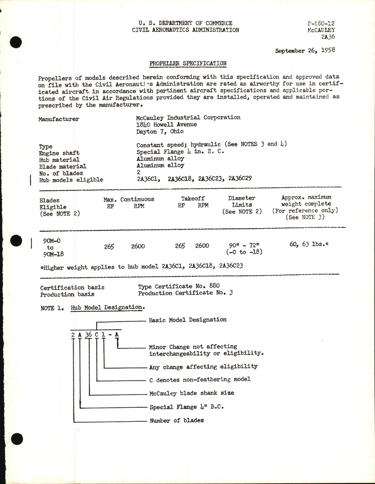 Sample page 1 from AirCorps Library document: 2A36