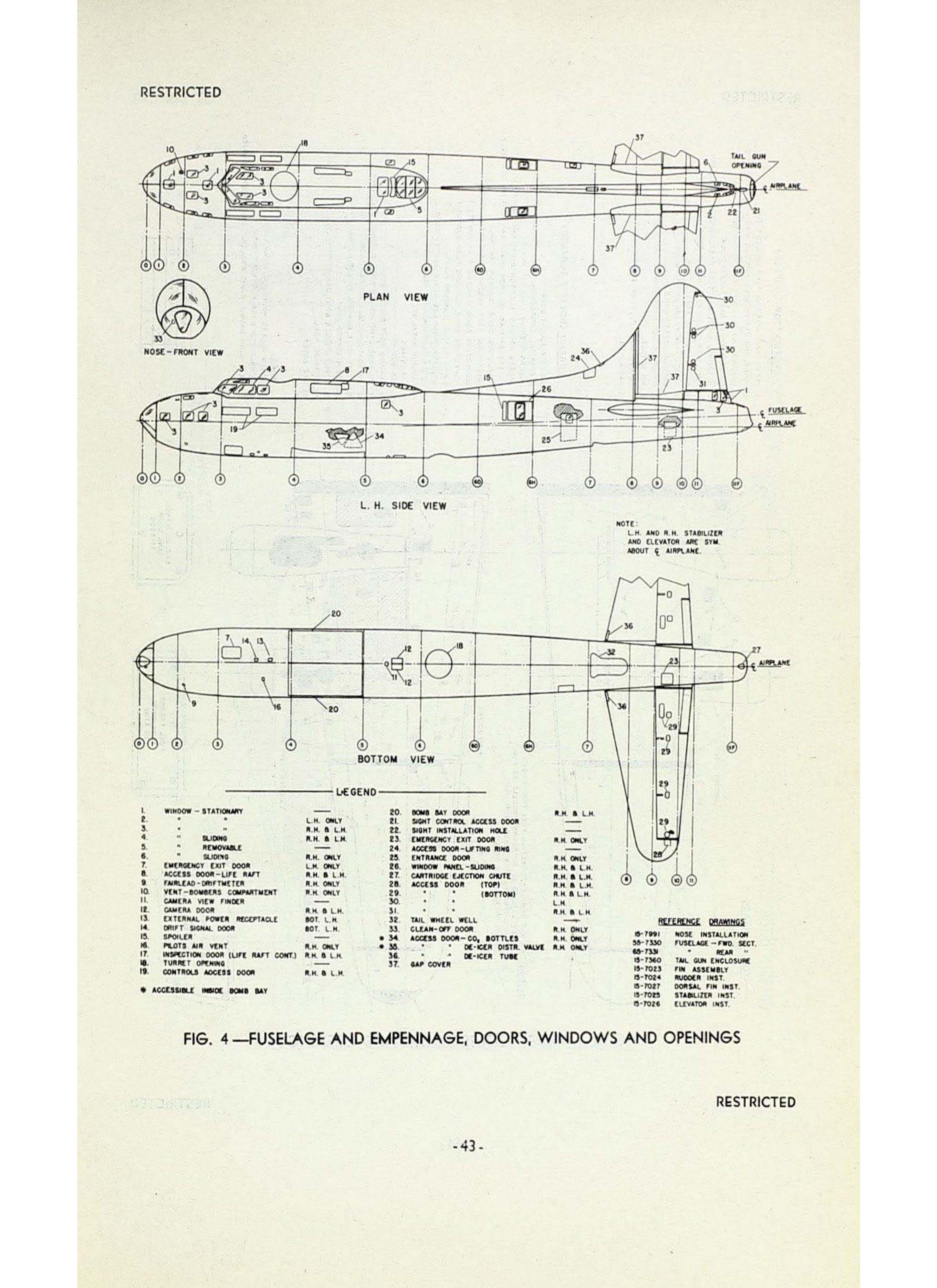 Sample page  43 from AirCorps Library document: Boeing B-17F Maintenance Familiarization Manual 