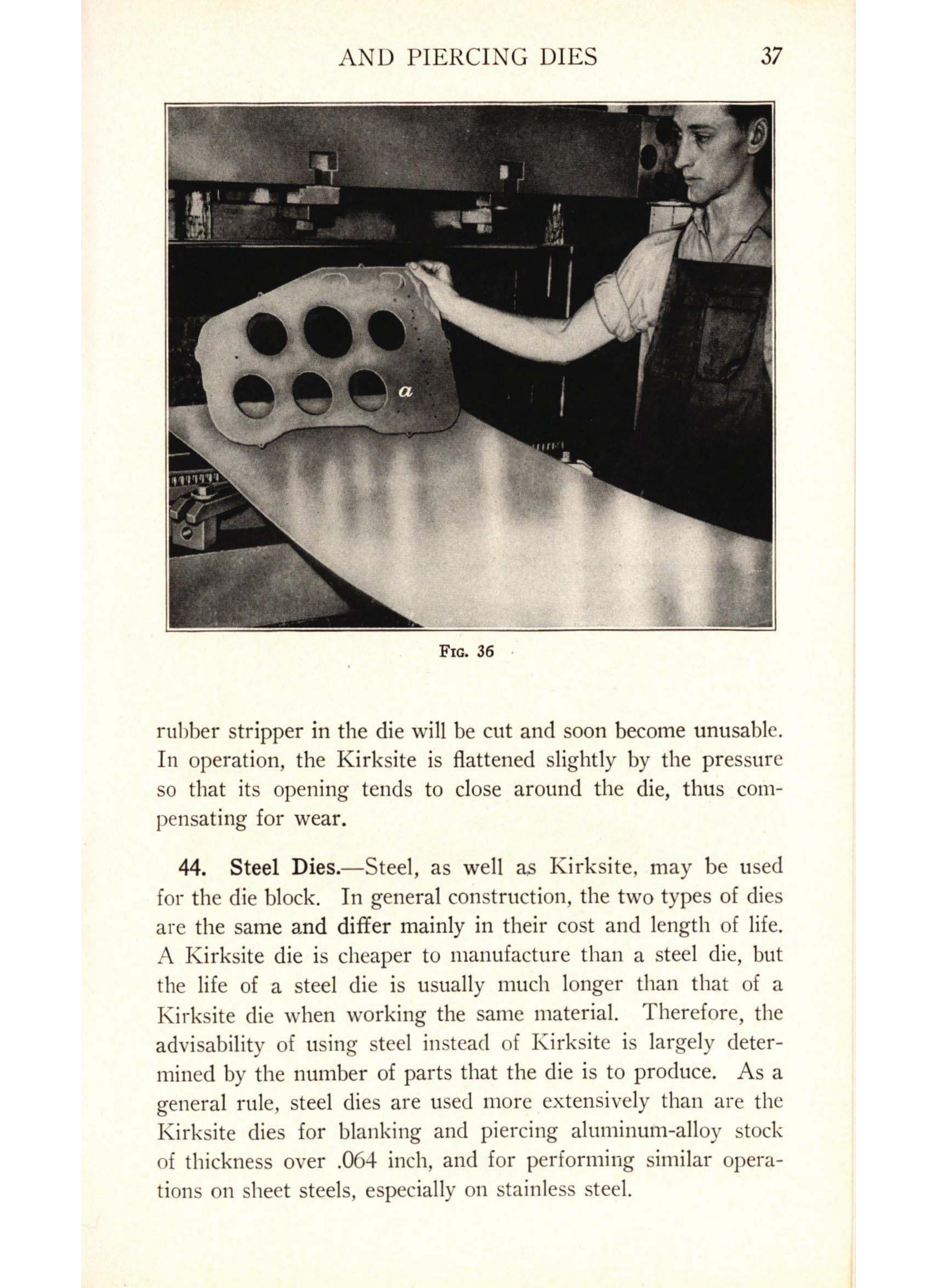 Sample page 39 from AirCorps Library document: Blanking & Punching - Blanking & Piercing Dies - Bureau of Aeronautics