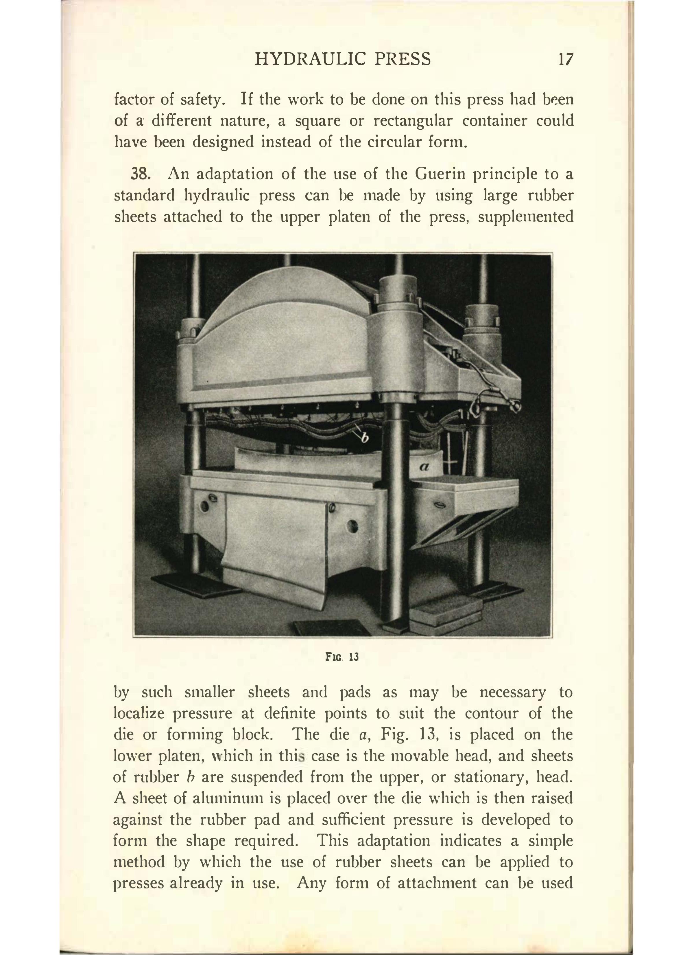 Sample page 19 from AirCorps Library document: Forming Methods - Single-Action Hydraulic Press - Bureau of Aeronautics