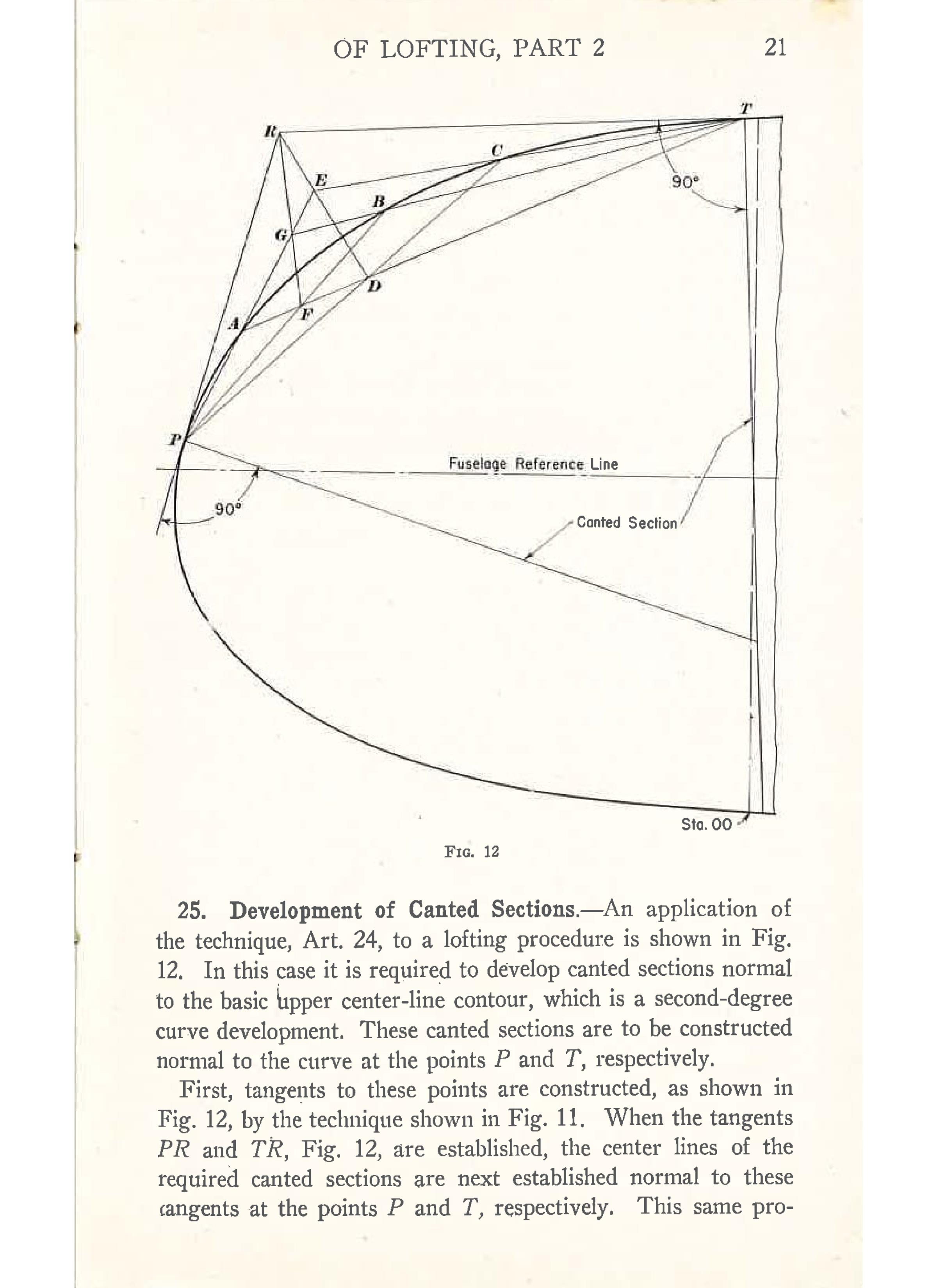Sample page 23 from AirCorps Library document: Mathmatical Technique of Lofting - Part 2 - Bureau of Aeronautics