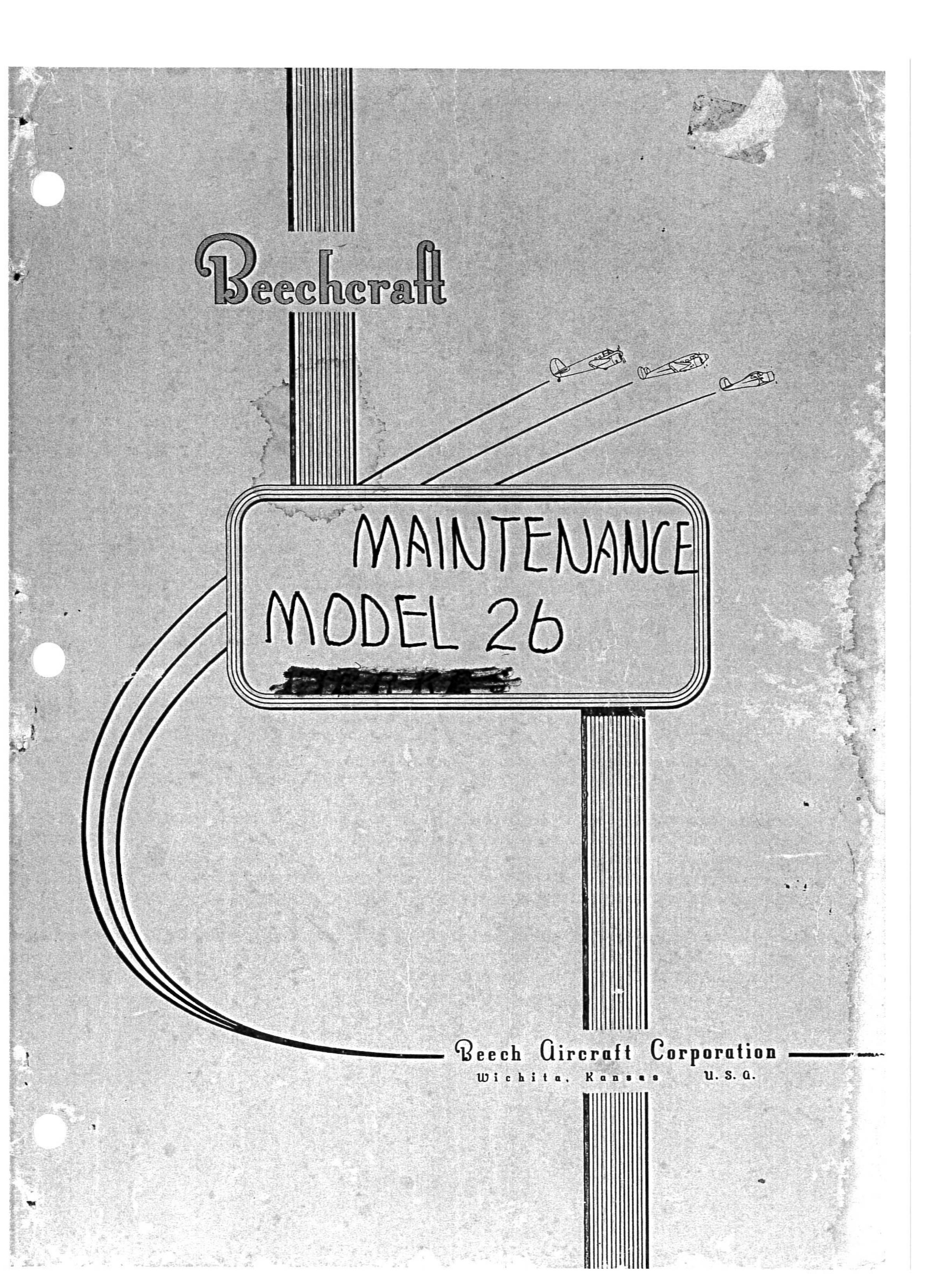 Sample page 1 from AirCorps Library document: Beechcraft Maintenance - Model 26, AT-10