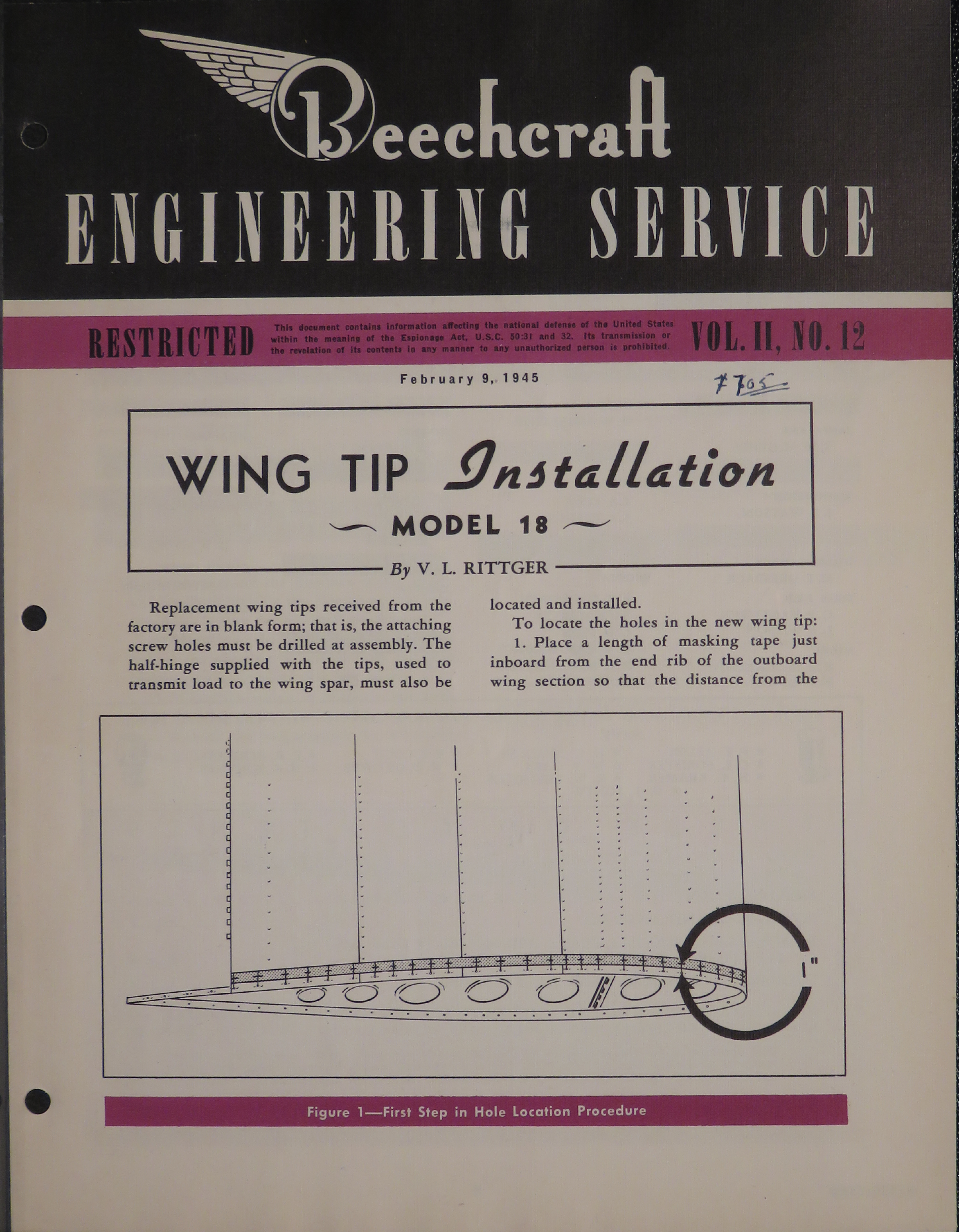 Sample page 1 from AirCorps Library document: Vol. II, No. 12 - Beechcraft Engineering Service