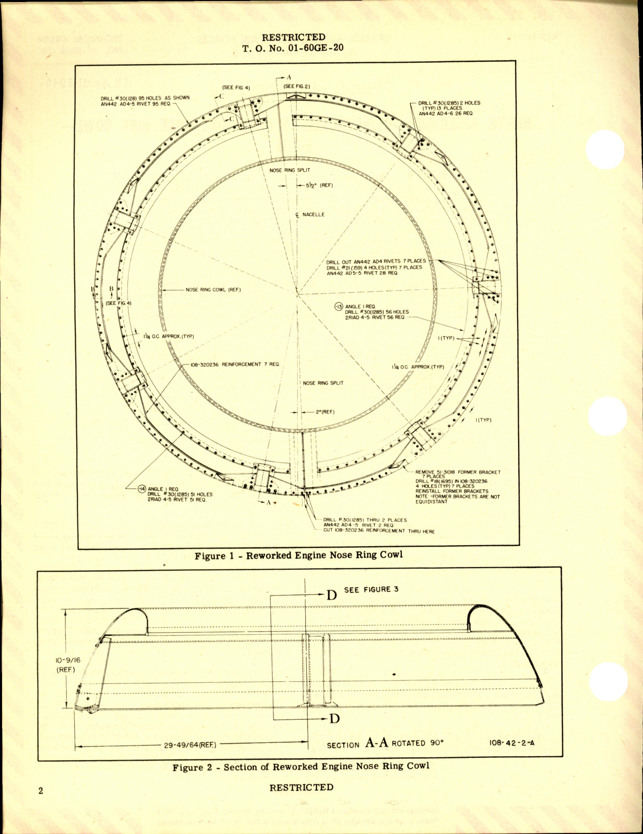 Sample page 2 from AirCorps Library document: Reinforcement of Engine Nose Ring Cowl for B-25J