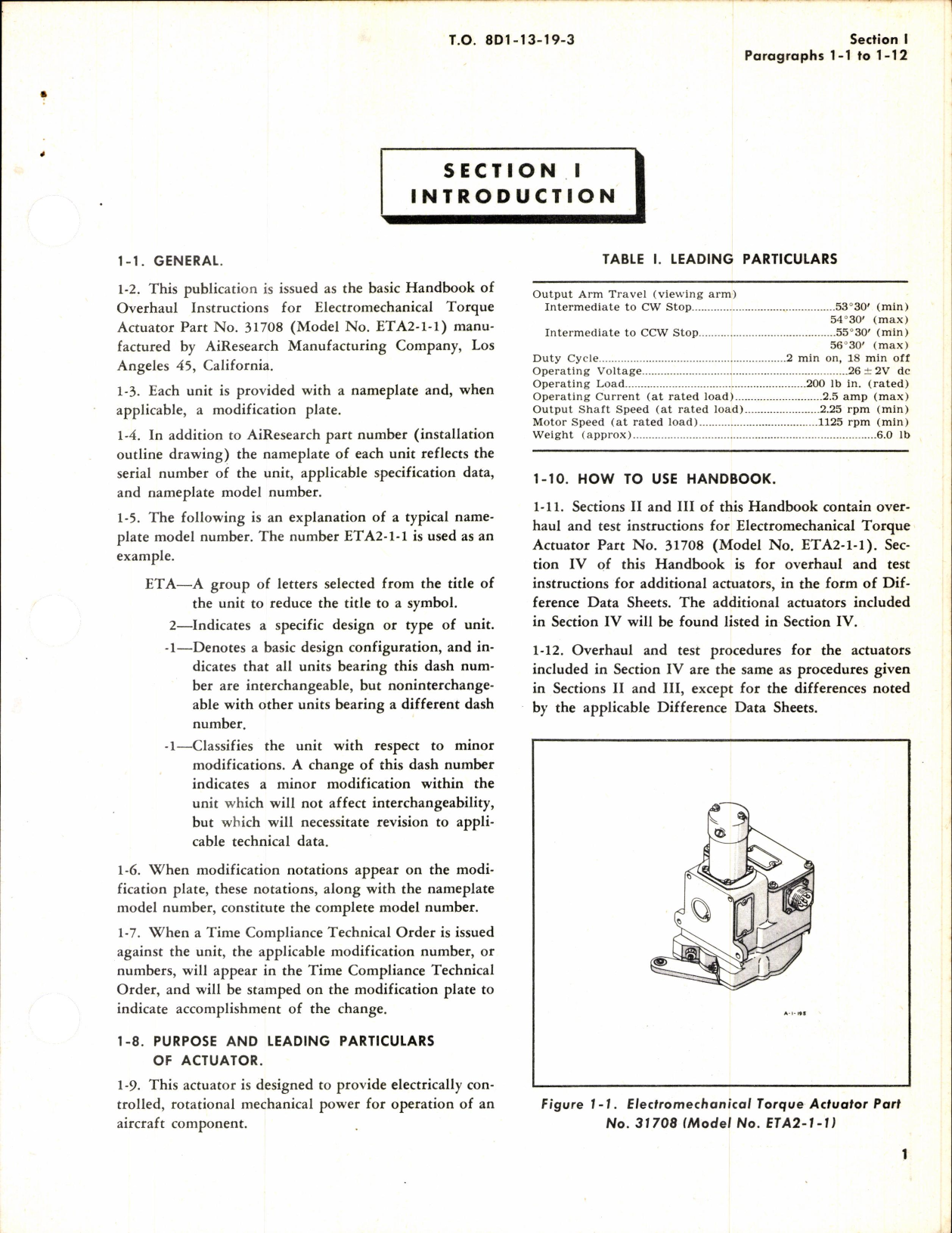 Sample page 3 from AirCorps Library document: Overhaul Instructions for Electromechanical Torque Actuators