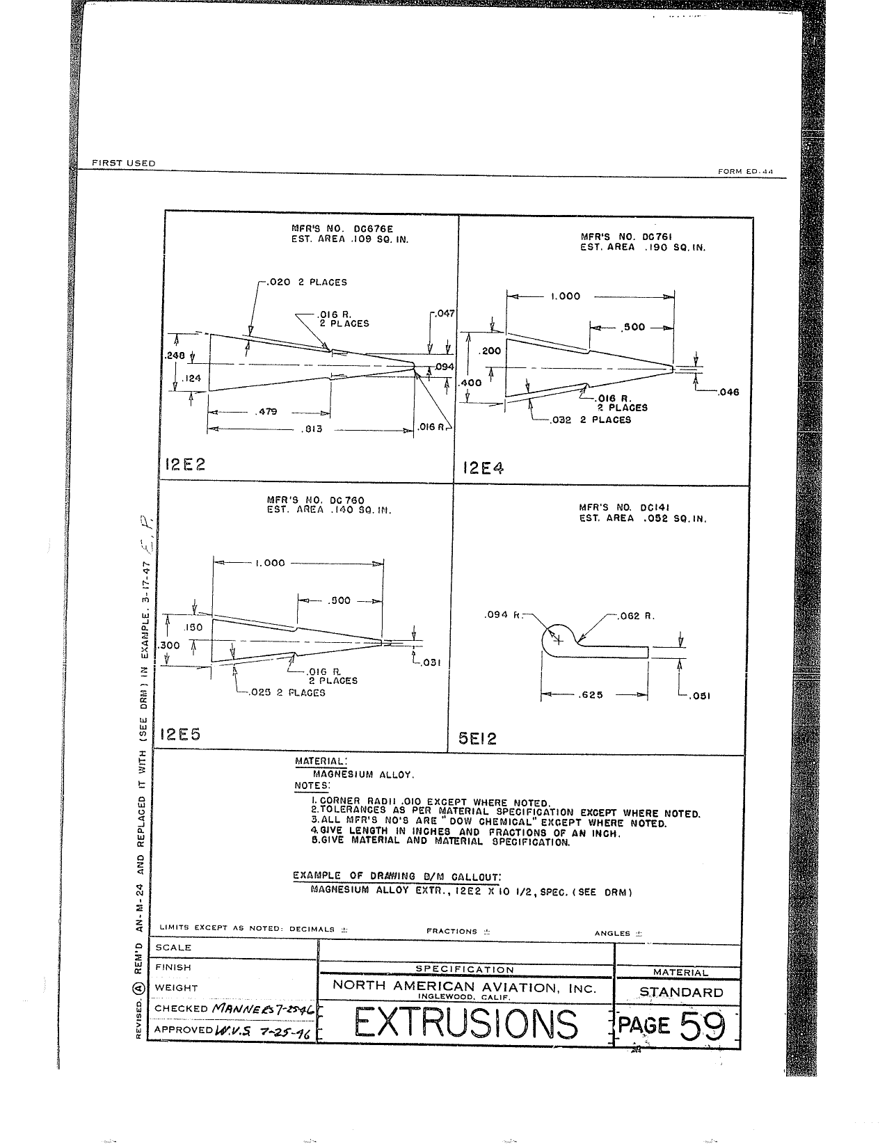 Sample page 88 from AirCorps Library document: Extrusions - North American Aviation