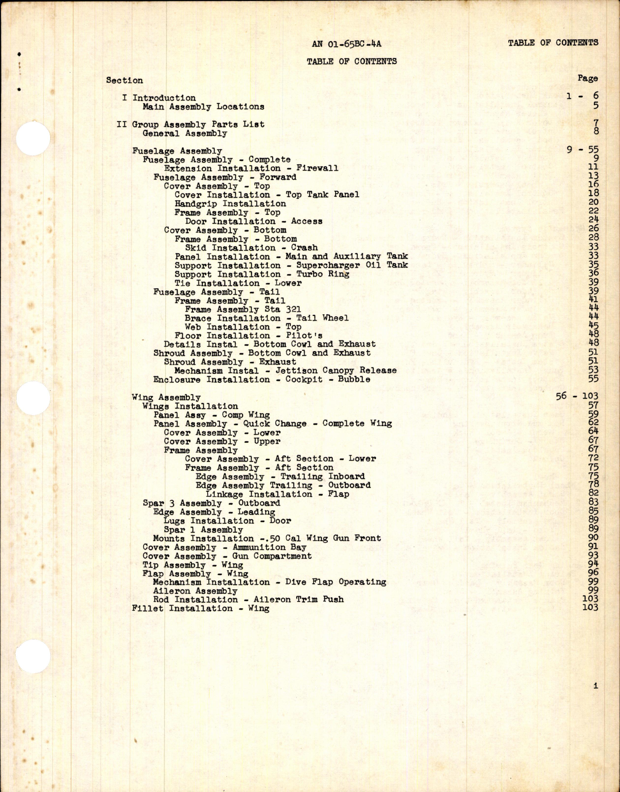 Sample page 3 from AirCorps Library document: Parts Catalog for F-47D-25 Thru F-47D-40
