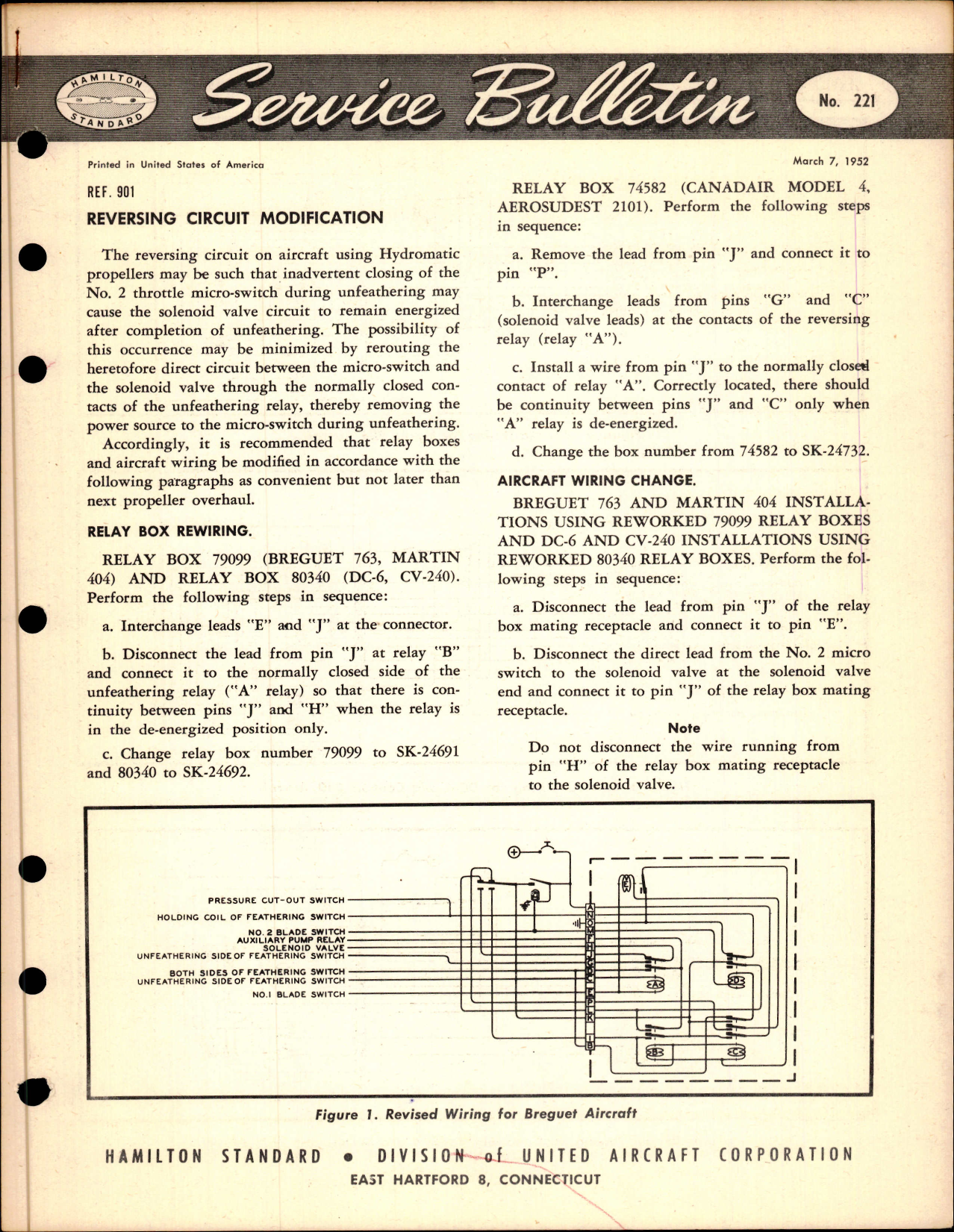 Sample page 1 from AirCorps Library document: Reversing Circuit Modification, Ref 901
