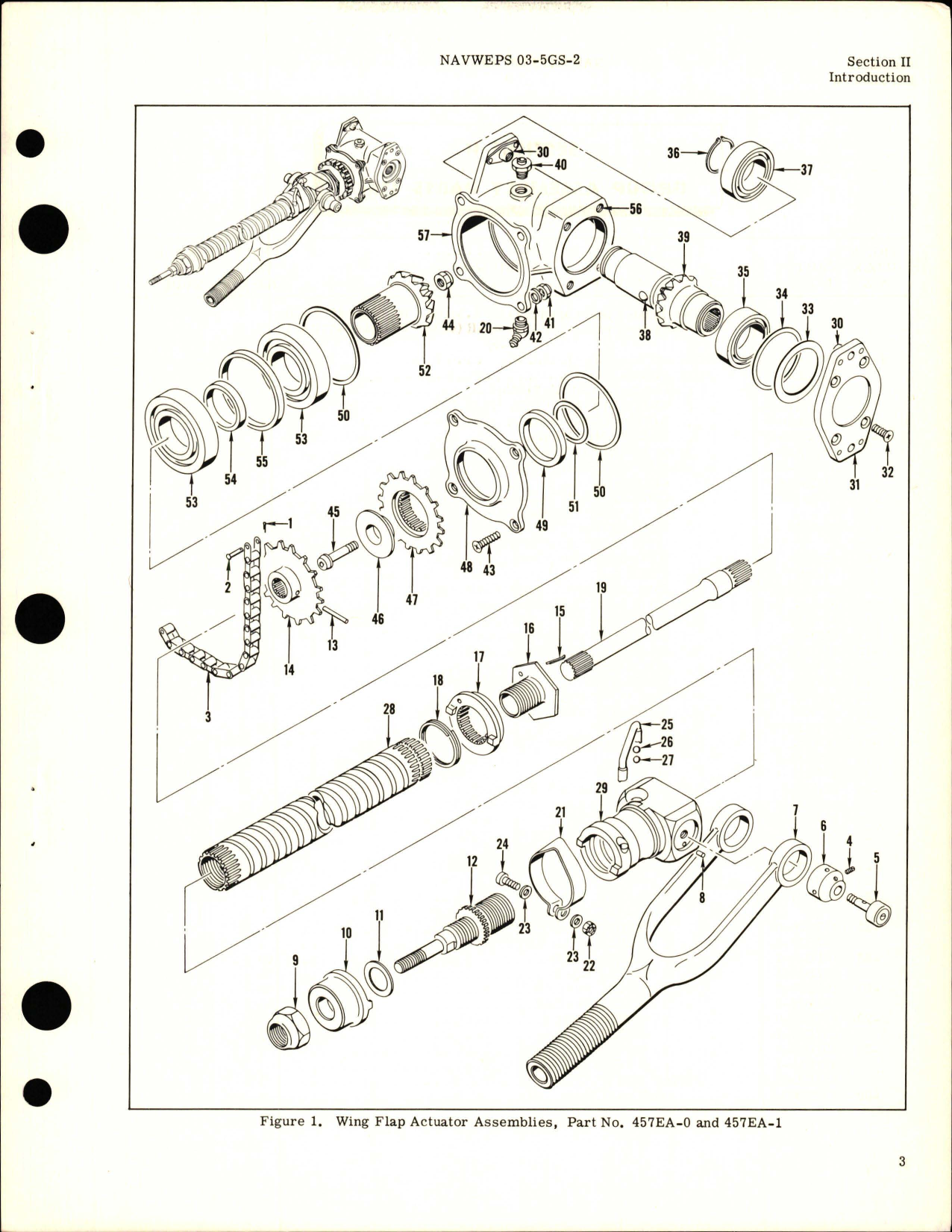 Sample page 5 from AirCorps Library document: Illustrated Parts Breakdown for Wing Flap Actuator Assembly - Parts 457EA-0 and 457EA-1