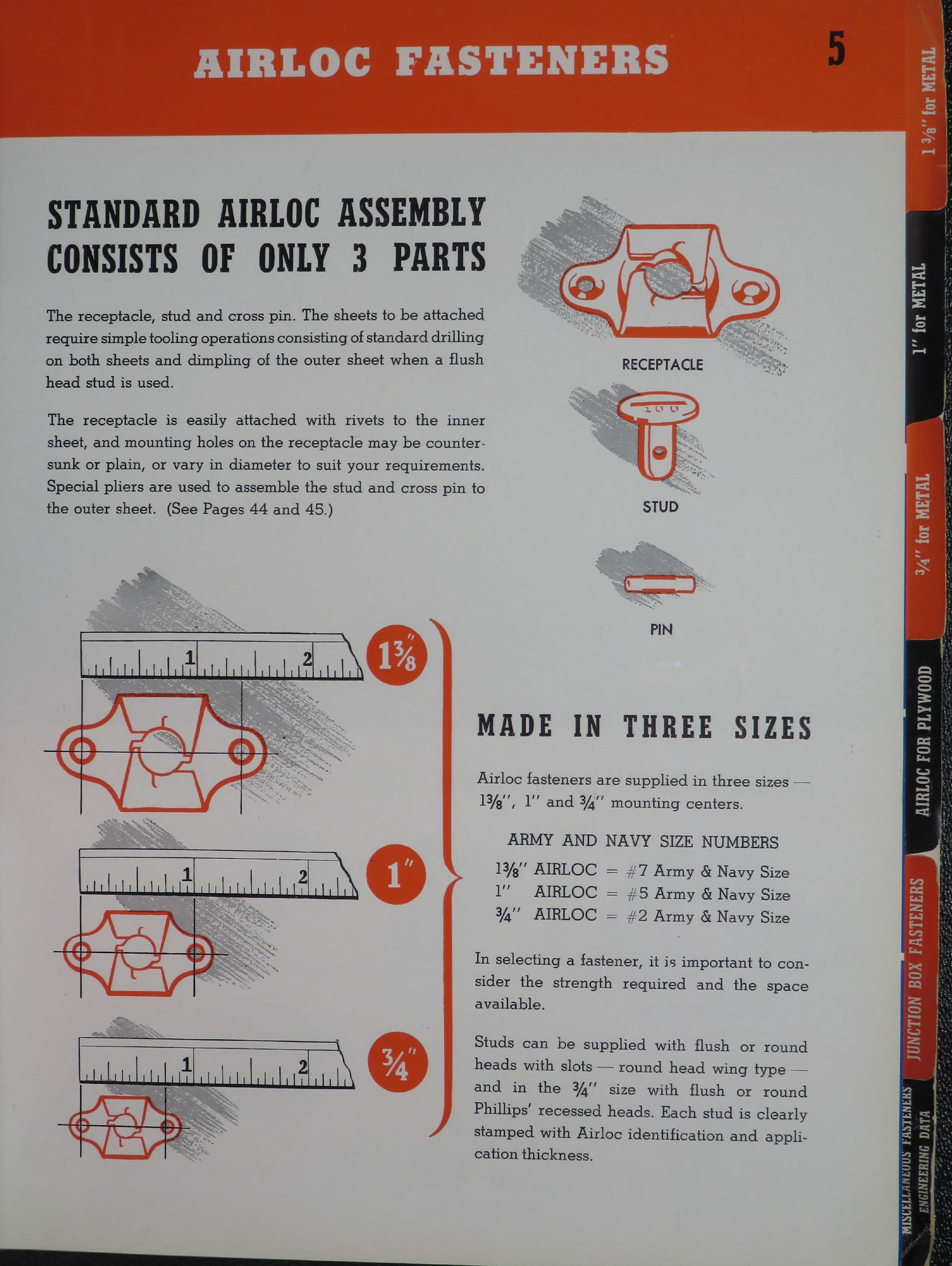 Sample page 7 from AirCorps Library document: Airloc Fasteners