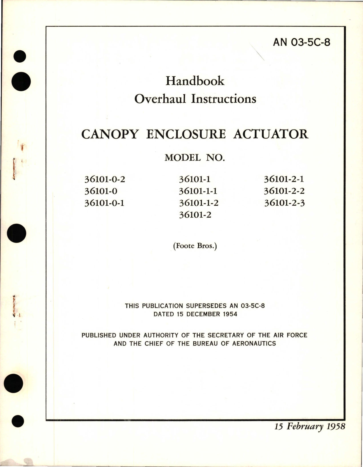 Sample page 1 from AirCorps Library document: Overhaul Instructions for Canopy Enclosure Actuator - 