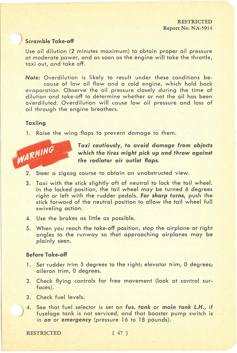 Sample page 57 from AirCorps Library document: Flight Manual - P-51D