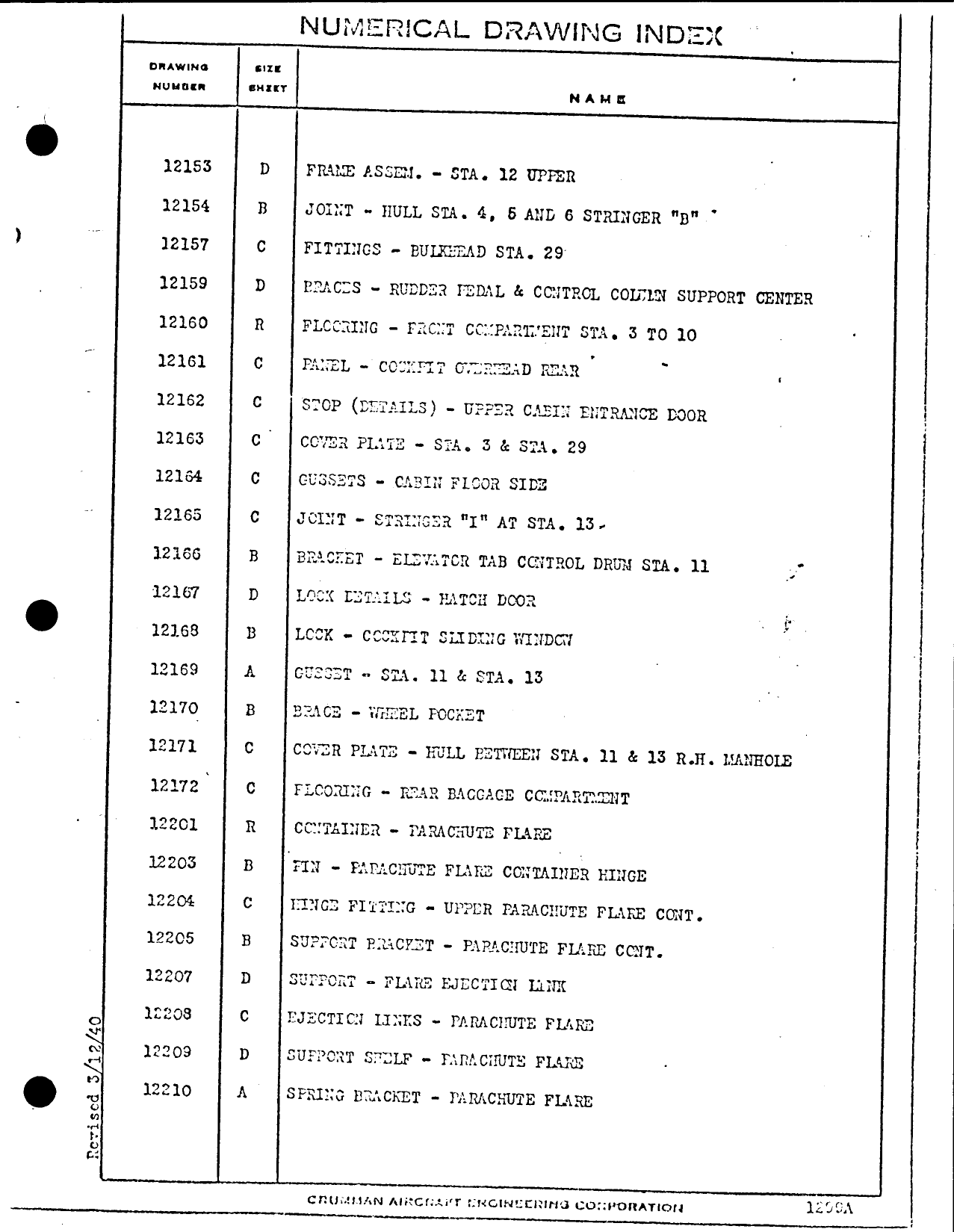 Sample page  3 from AirCorps Library document: Grumman Goose Numerical Drawing Index