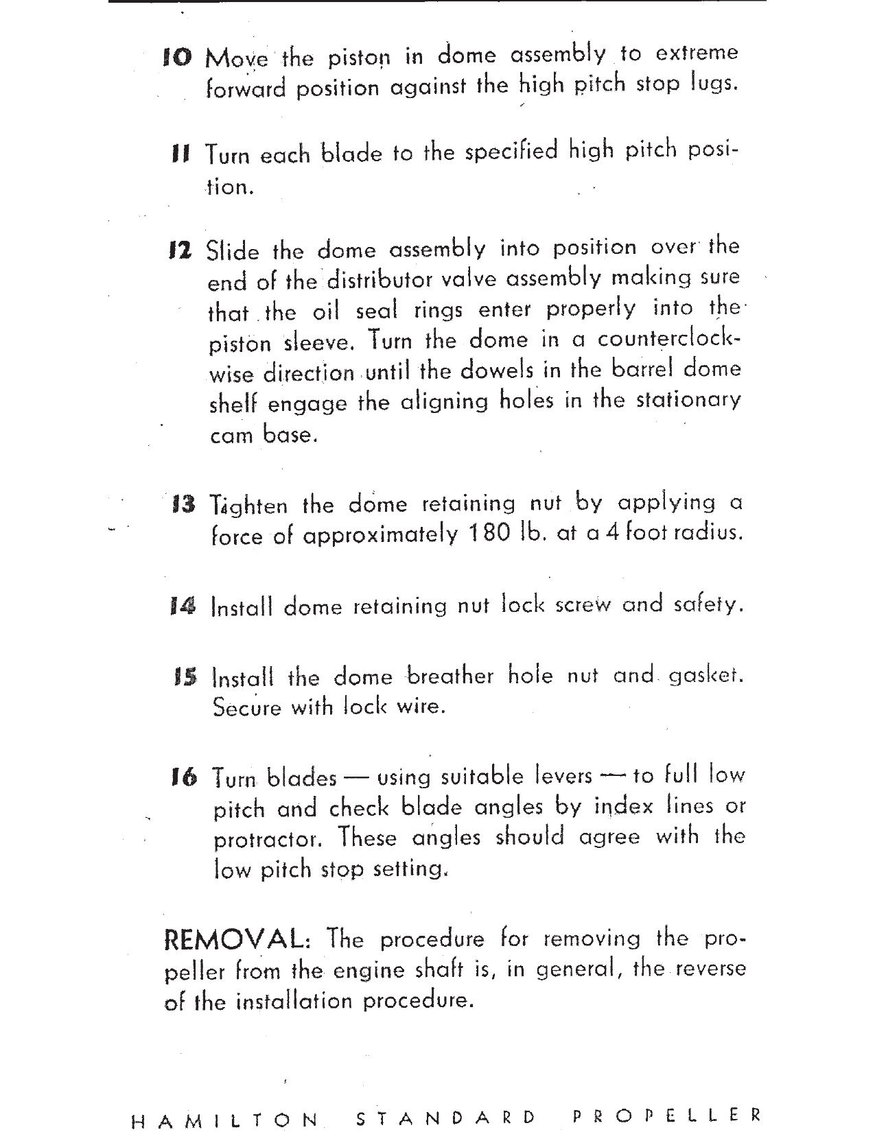 Sample page 14 from AirCorps Library document: Prop Tips - Hydromatic Propeller - Hamilton Standard Propellers