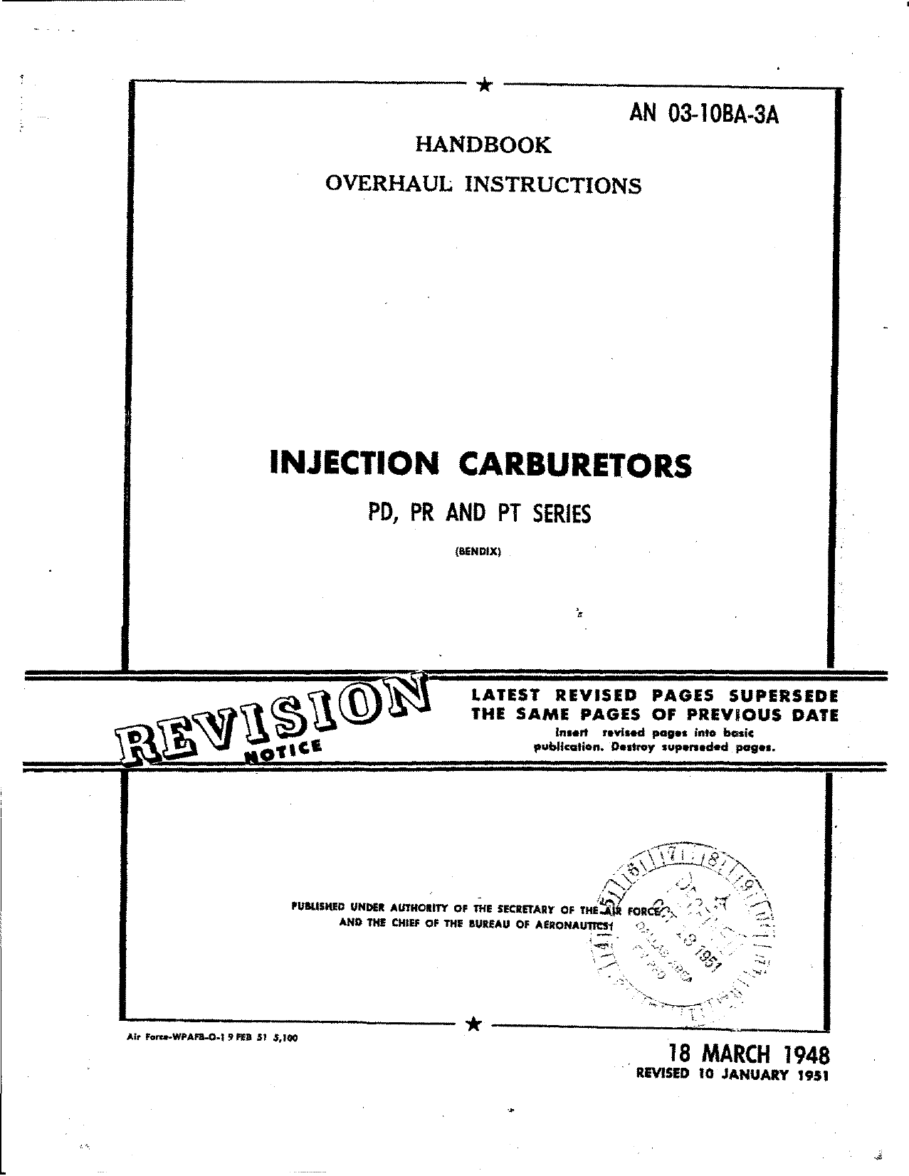 Sample page 1 from AirCorps Library document: Handbook Overhaul Instructions for Injection Carburetors