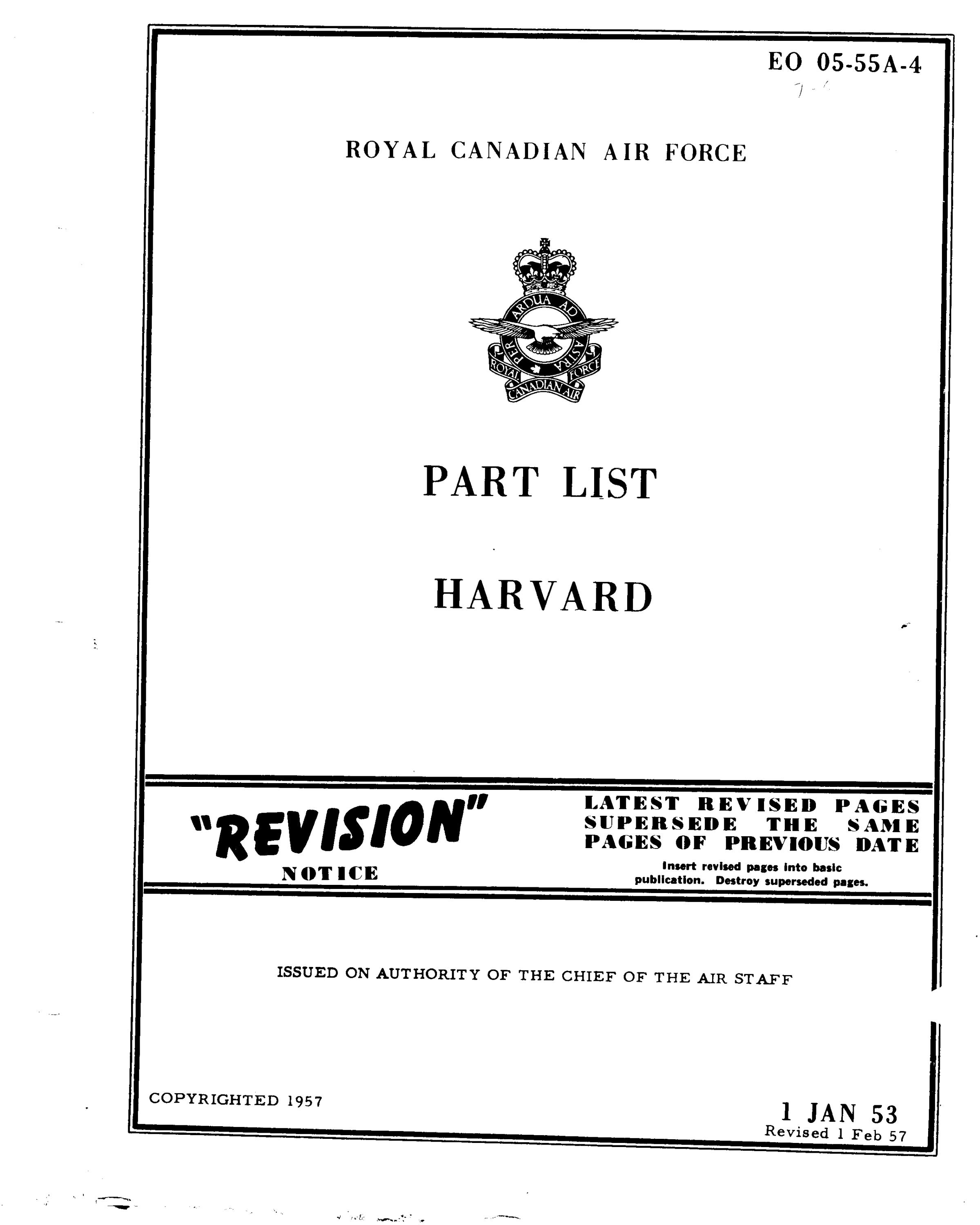 Sample page 1 from AirCorps Library document: AT6/Harvard Parts Catalog PDF