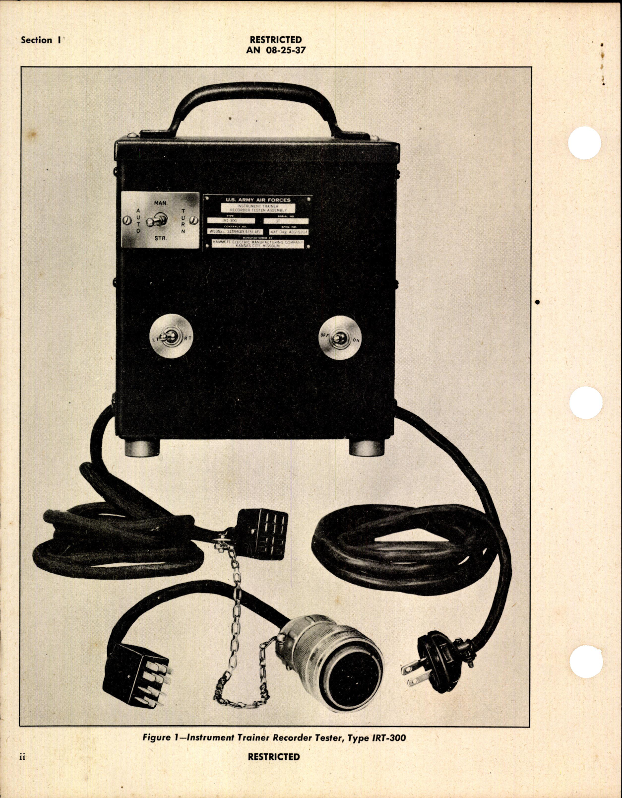 Sample page 4 from AirCorps Library document: Instrument Trainer Recorder Tester Type IRT-300