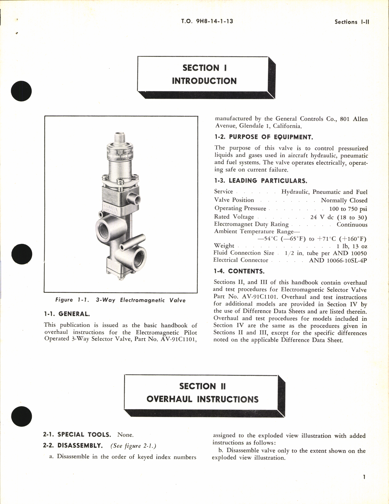 Sample page 5 from AirCorps Library document: Handbook of Overhaul Instructions for Electromagnetic Pilot Operated 3-Way Selector Valve