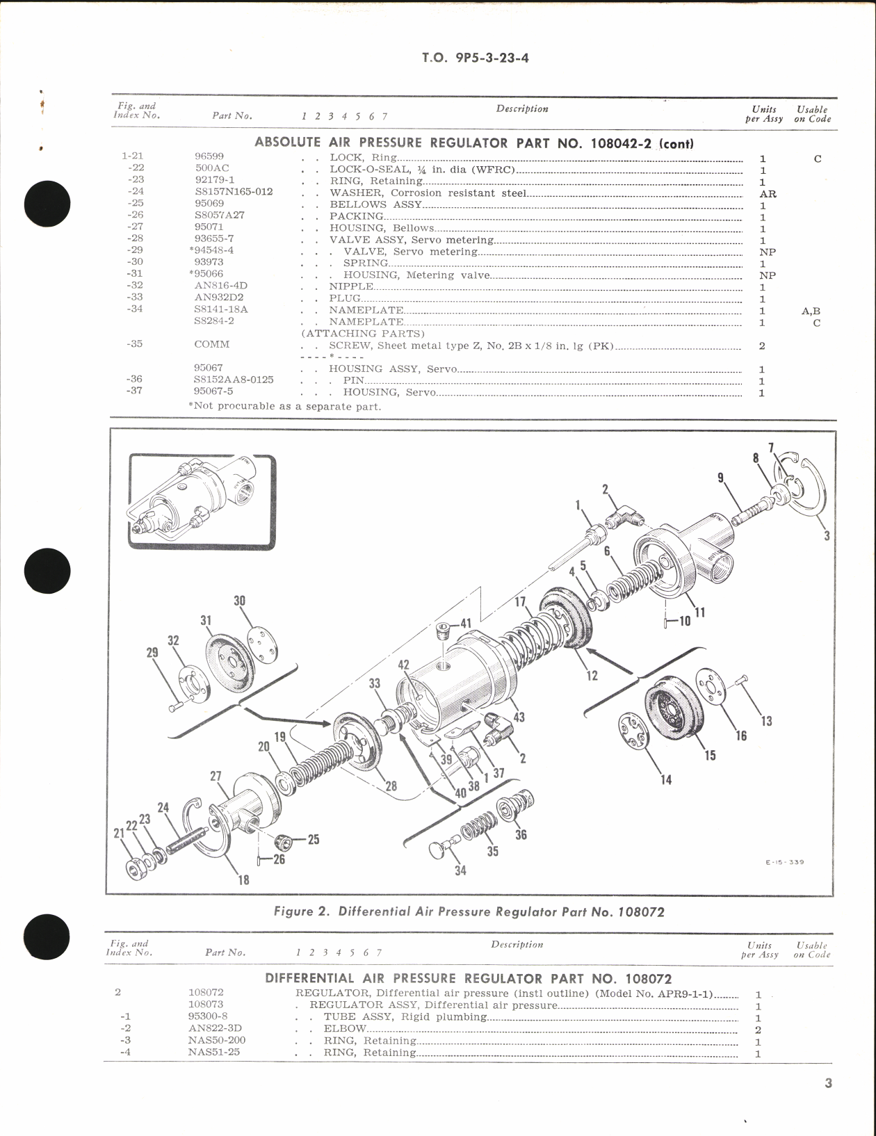 Sample page 3 from AirCorps Library document: Illustrated Parts Breakdown for Air Pressure Regulators 