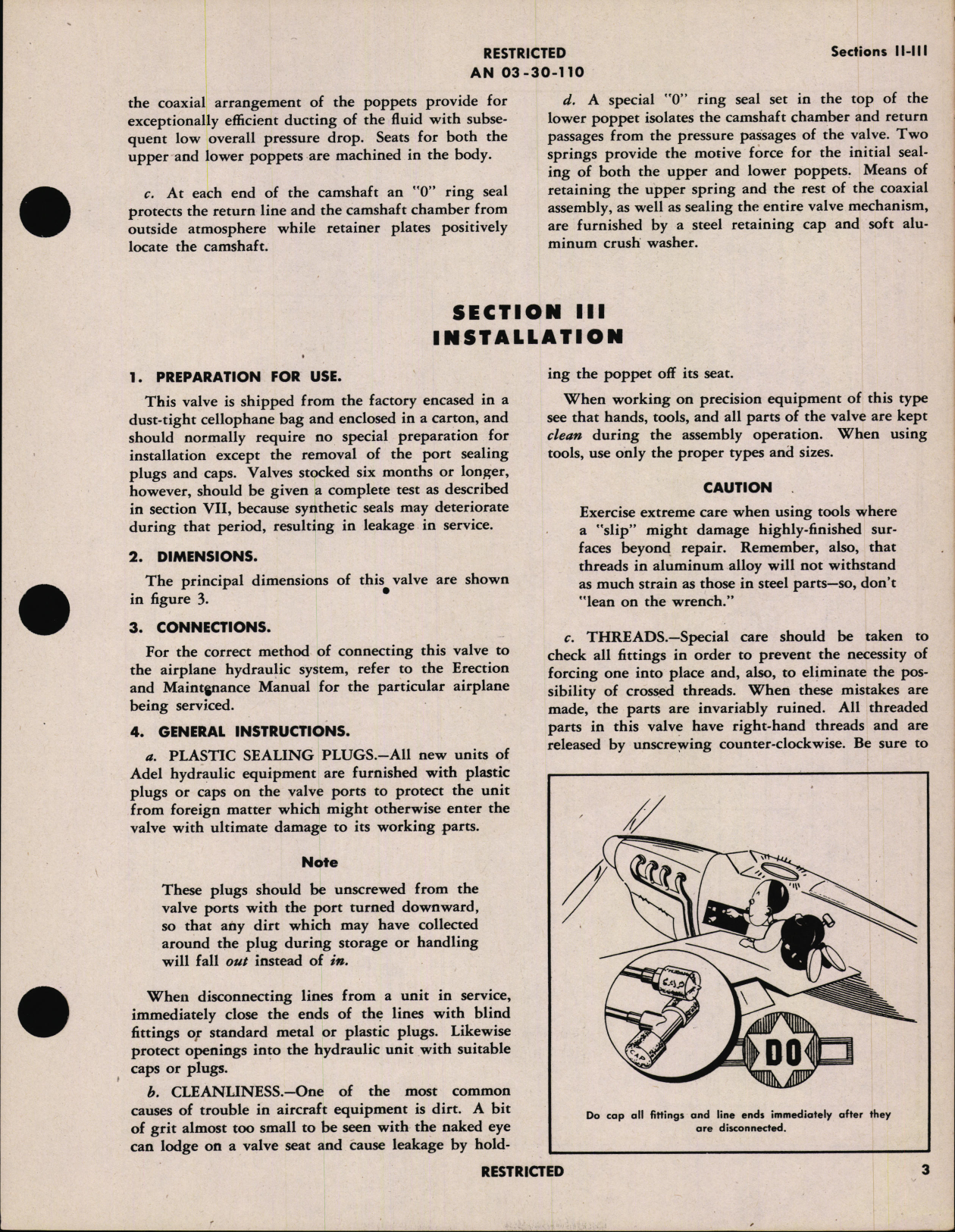 Sample page 7 from AirCorps Library document: Handbook of Instructions with Parts Catalog for Dural Seat Single Hydraulic Selector Valves