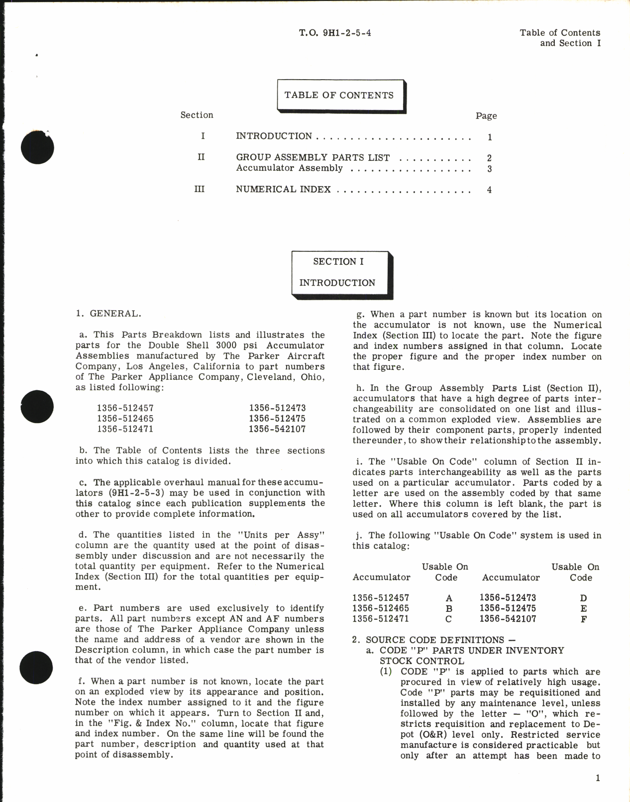 Sample page 3 from AirCorps Library document: Illustrated Parts Breakdown for Accumulator Assemblies